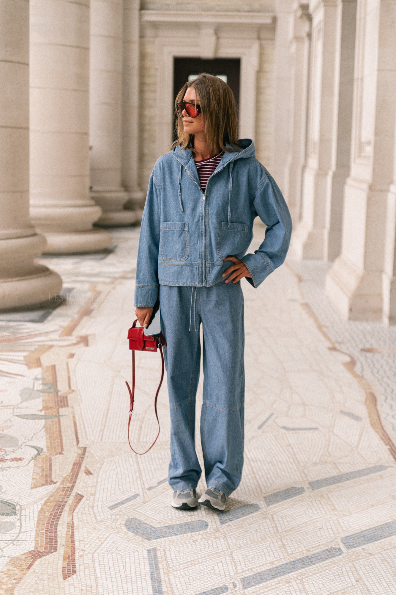 OBJRaly denim MW pant light blue denim