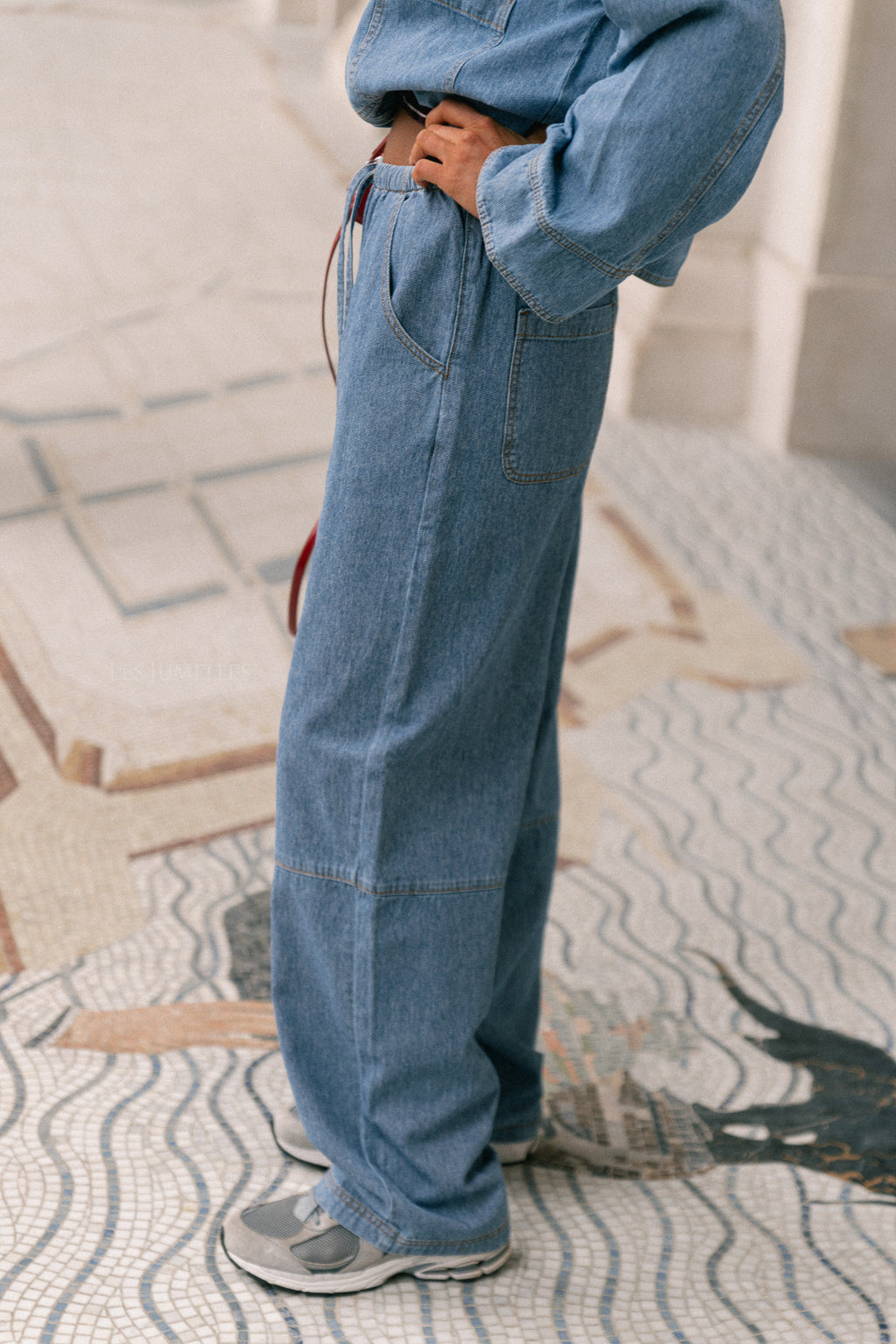 OBJRaly denim MW pant light blue denim
