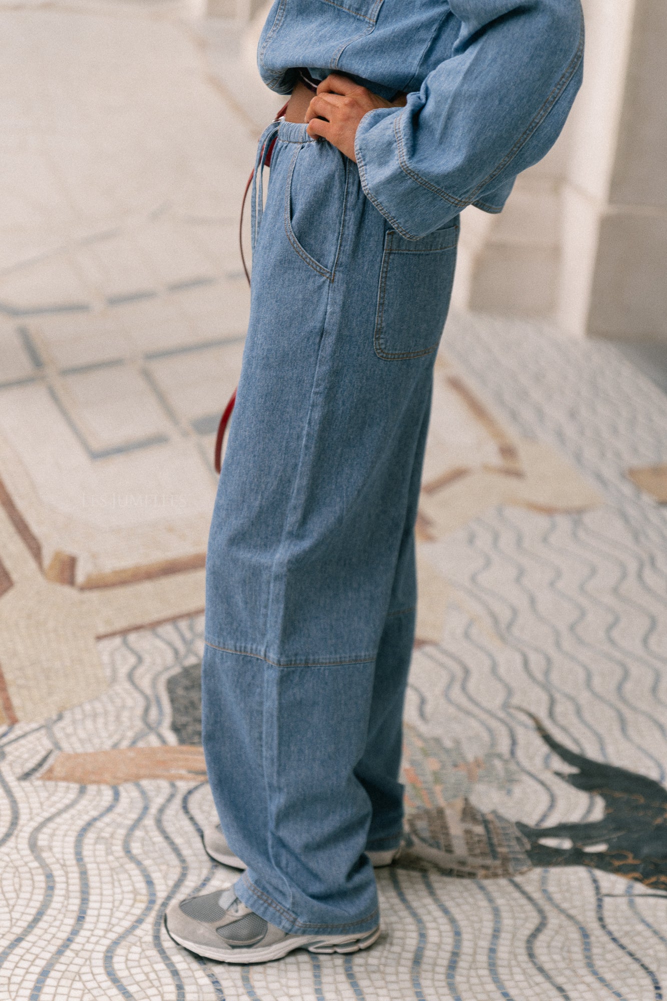 OBJRaly denim MW pant light blue denim