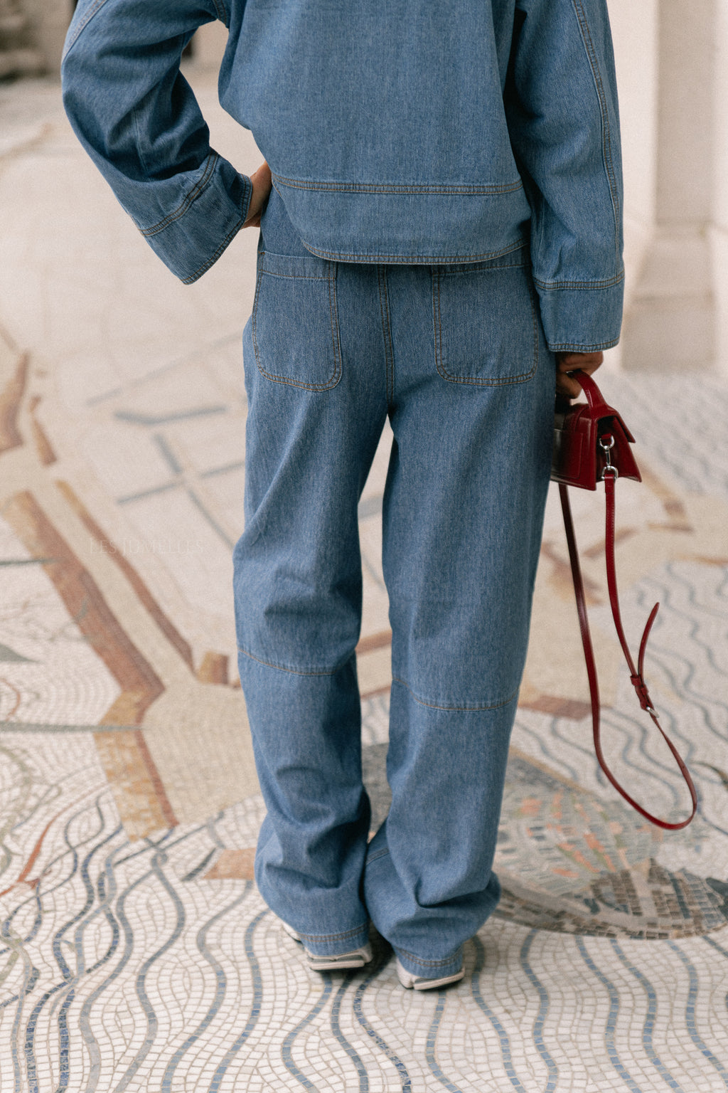 OBJRaly denim MW pant light blue denim