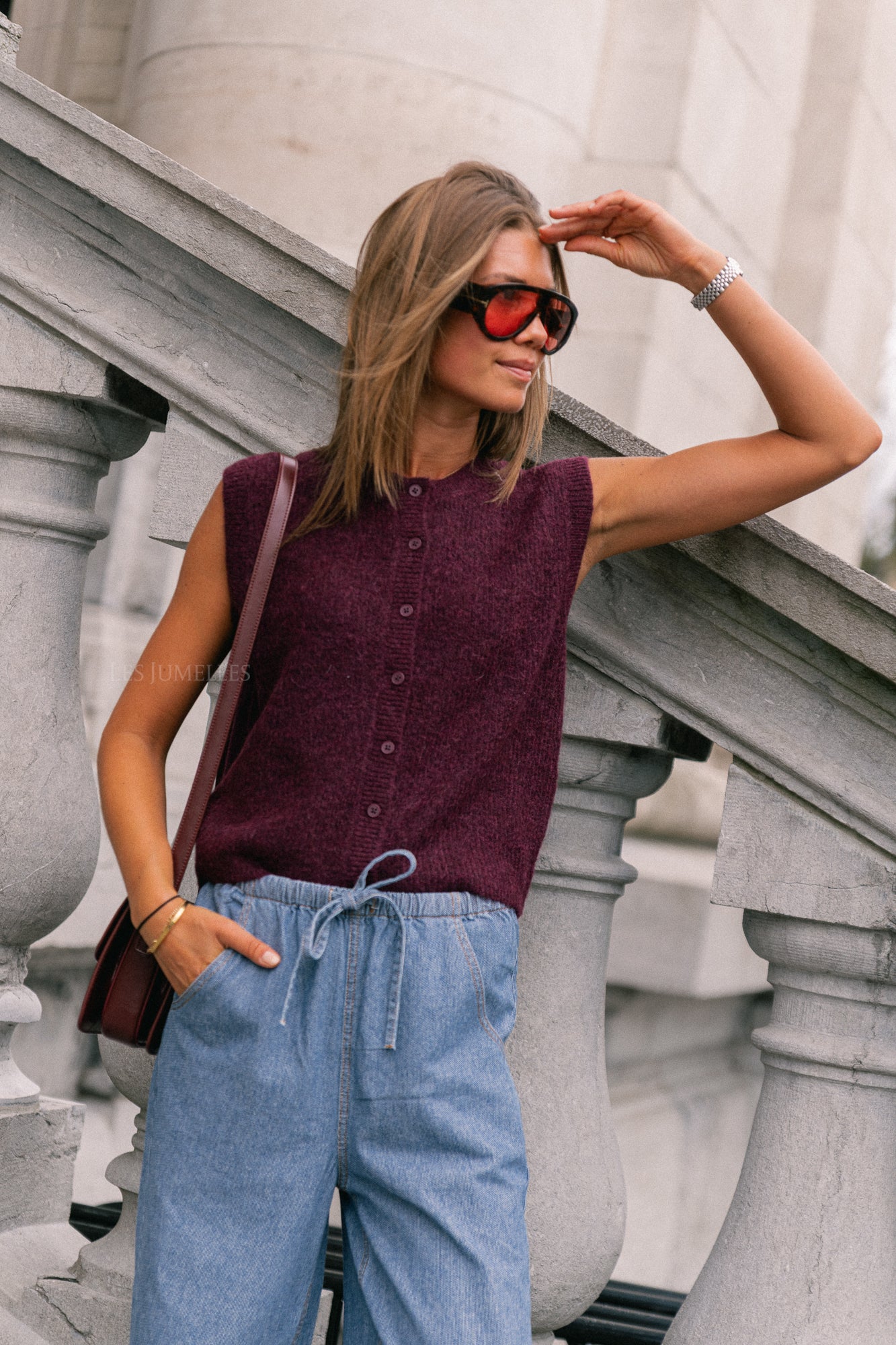 Gilet col rond boutonné SLFLulu SL fig