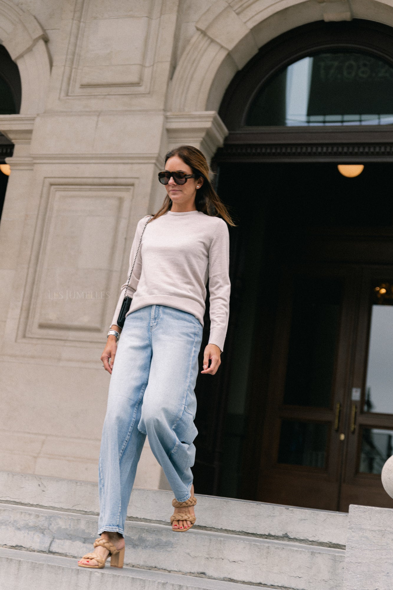 SLFThea LS knit merino O-neck oatmeal