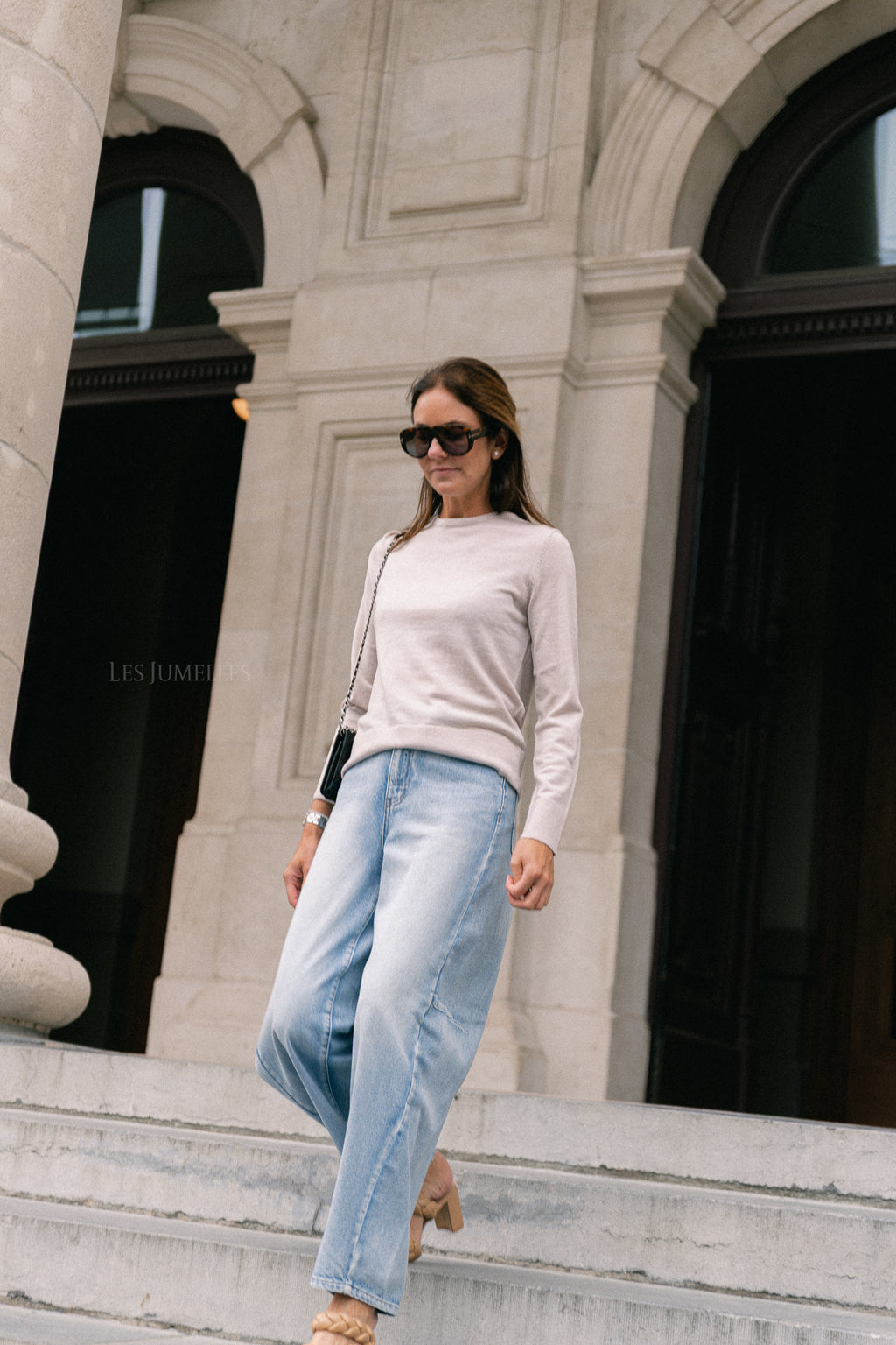 SLFThea LS knit merino O-neck oatmeal
