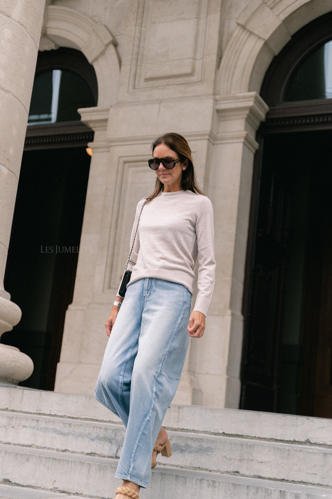 SLFThea LS knit merino O-neck oatmeal