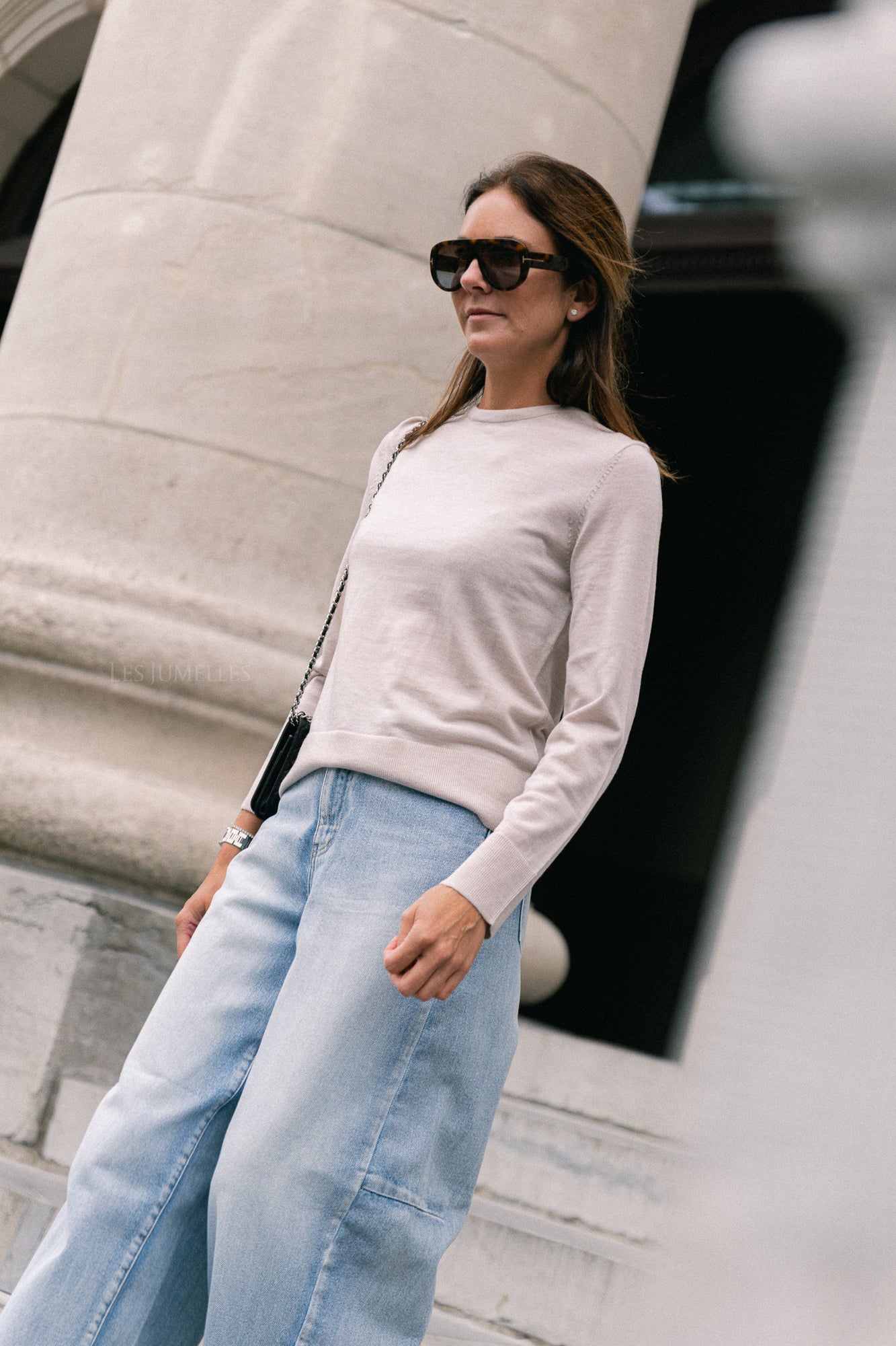 SLFThea LS knit merino O-neck oatmeal