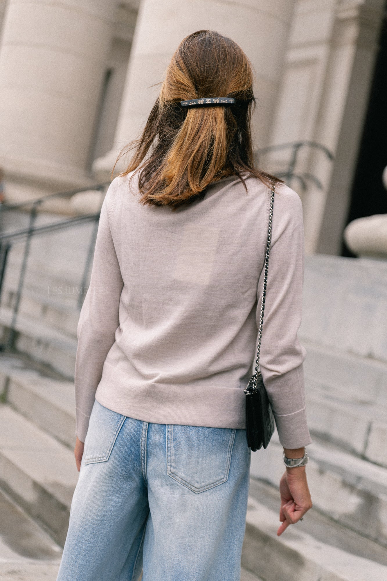 SLFThea LS knit merino O-neck oatmeal