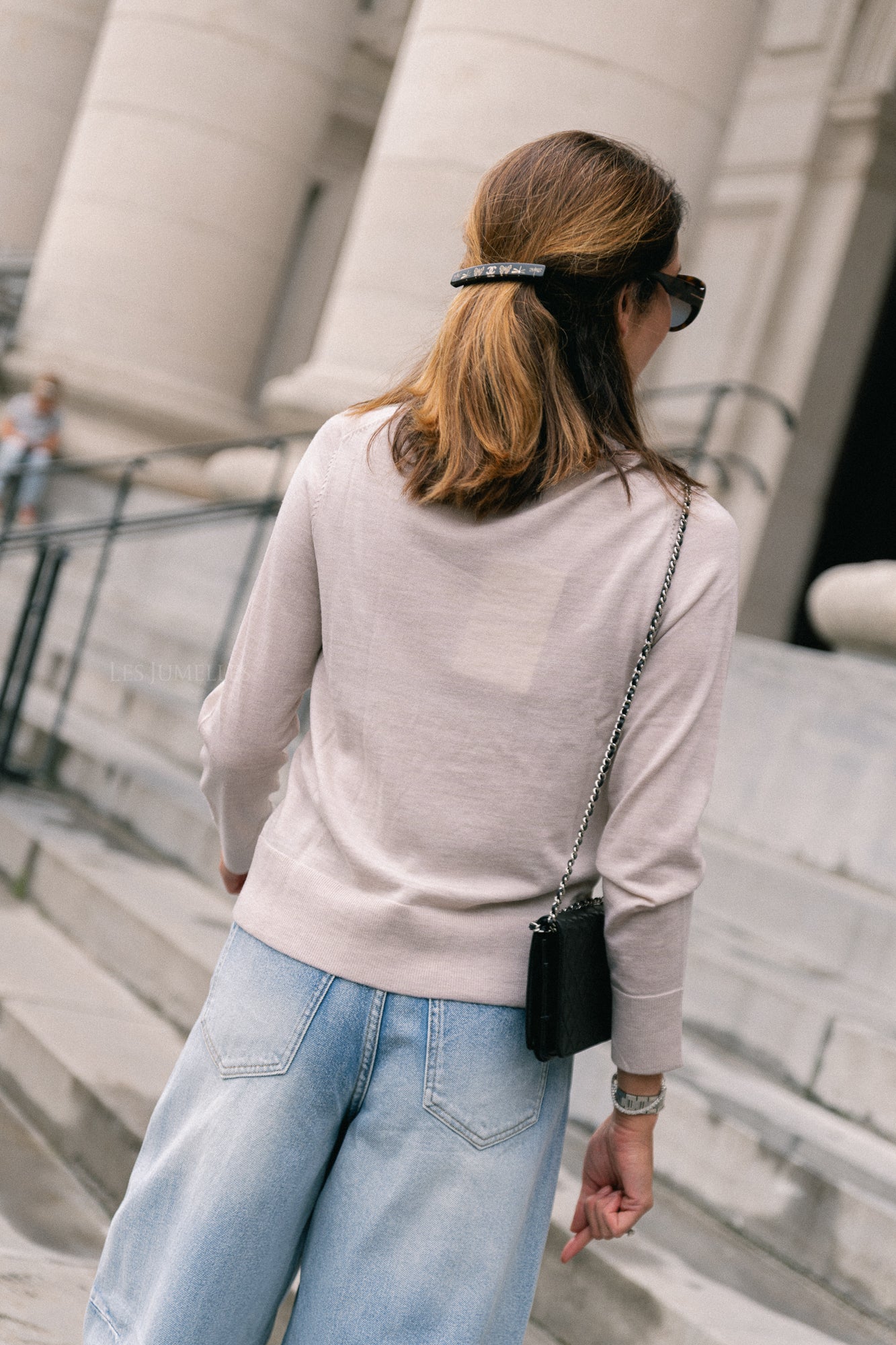 SLFThea LS knit merino O-neck oatmeal