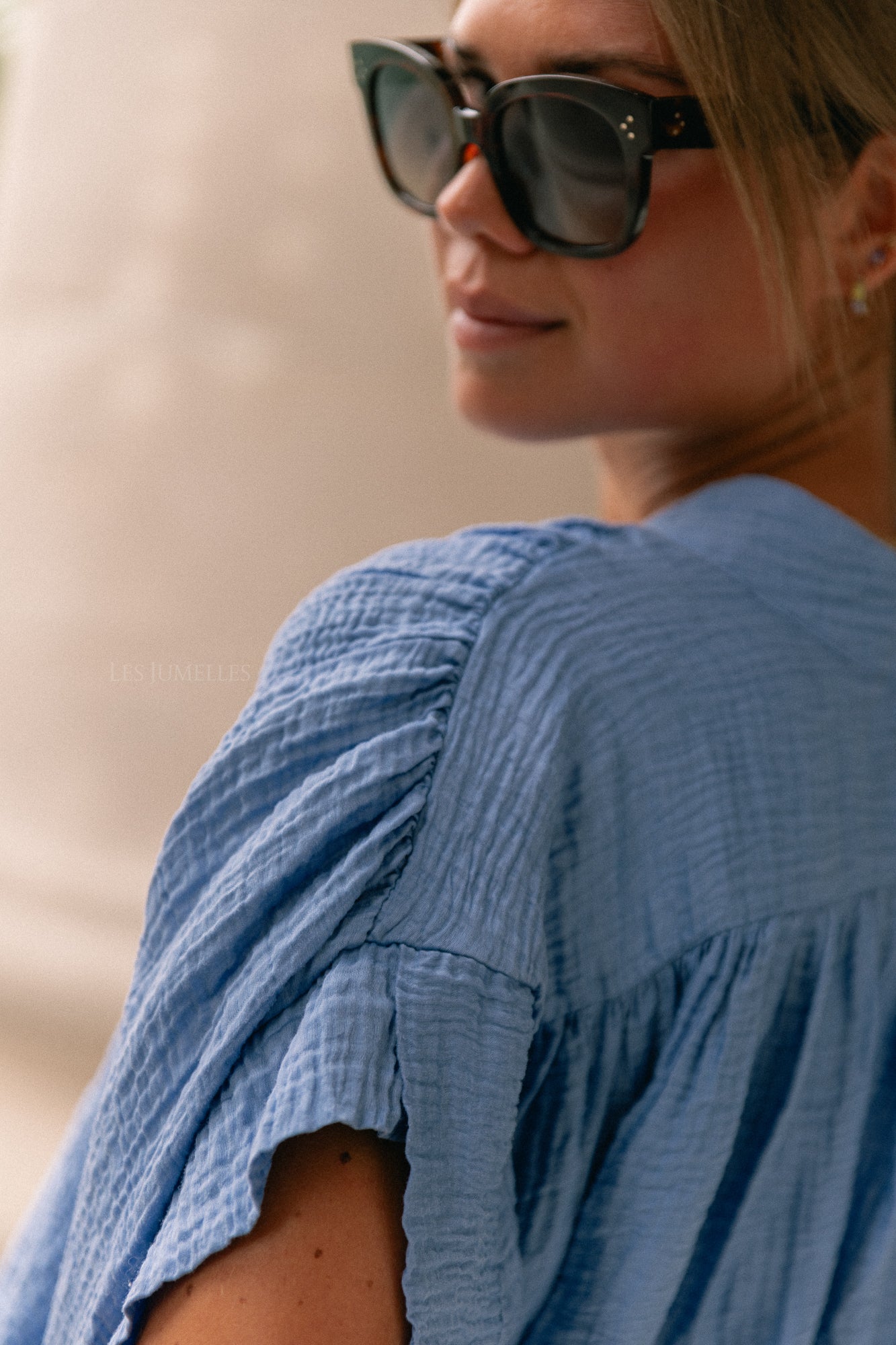 Chemise Celia SS bleu lavande