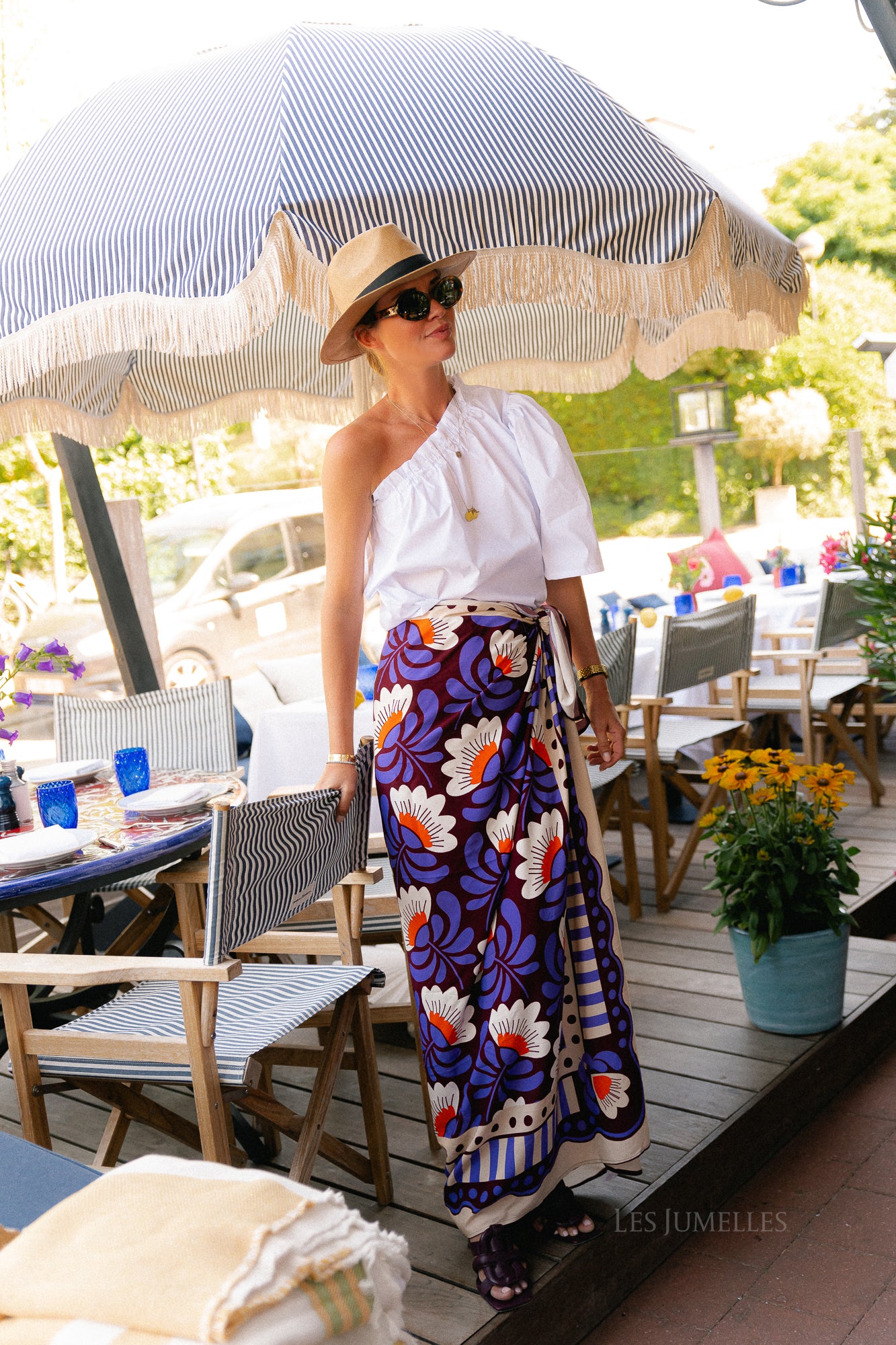 Daisy print pareo - multicolor