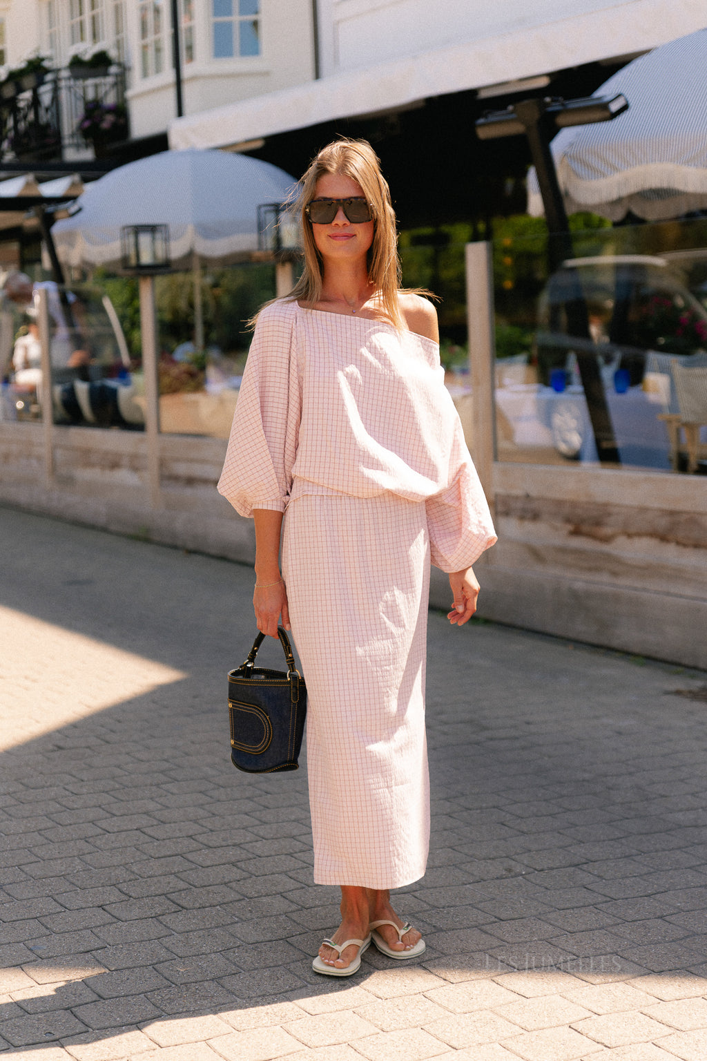 Cosette checkered skirt pink