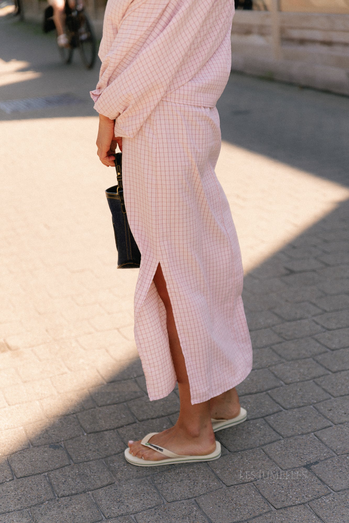Cosette checkered skirt pink