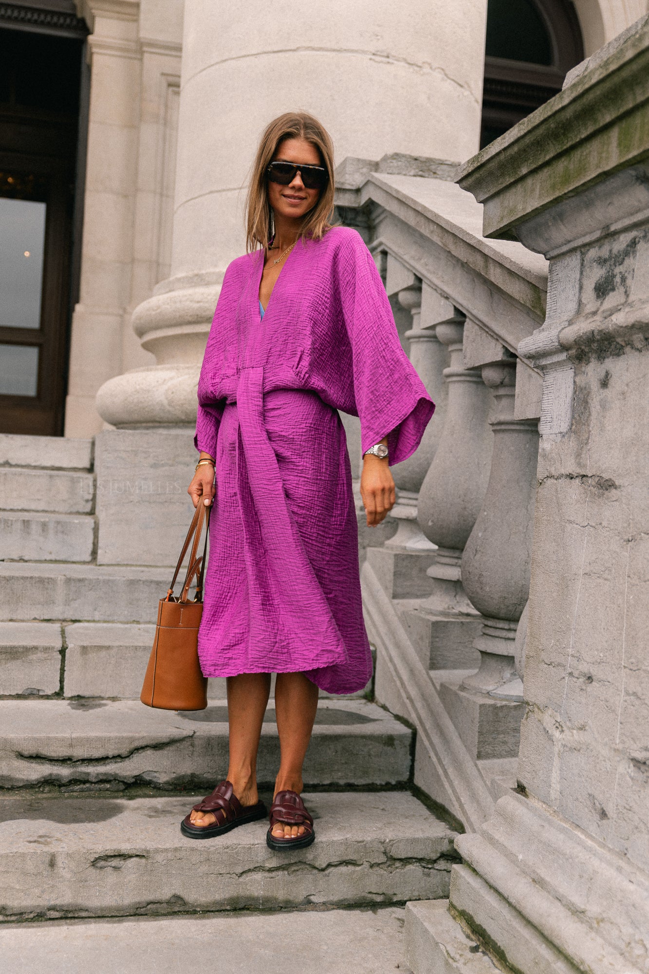 Robe longue Helen magenta