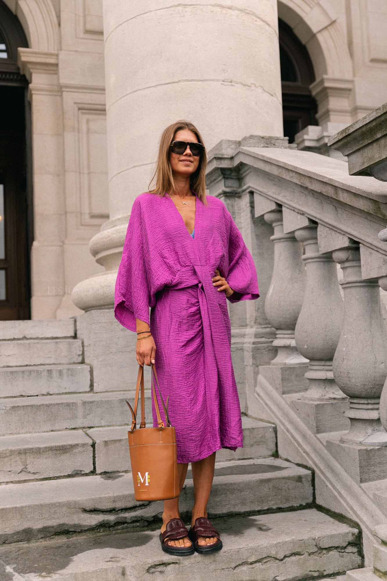 Robe longue Helen magenta