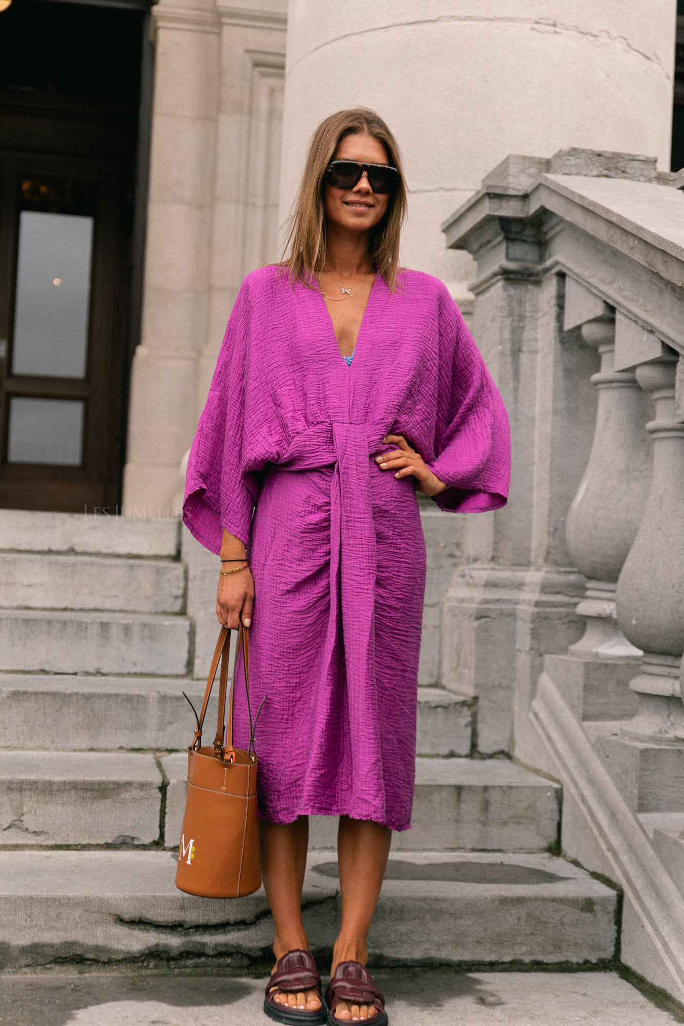 Robe longue Helen magenta