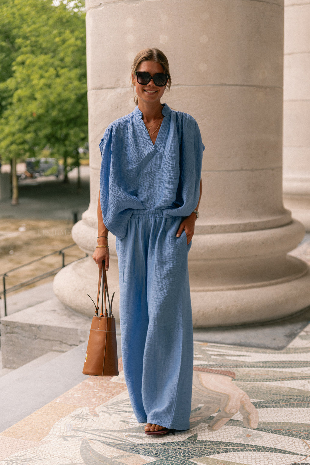 Chemise Celia SS bleu lavande