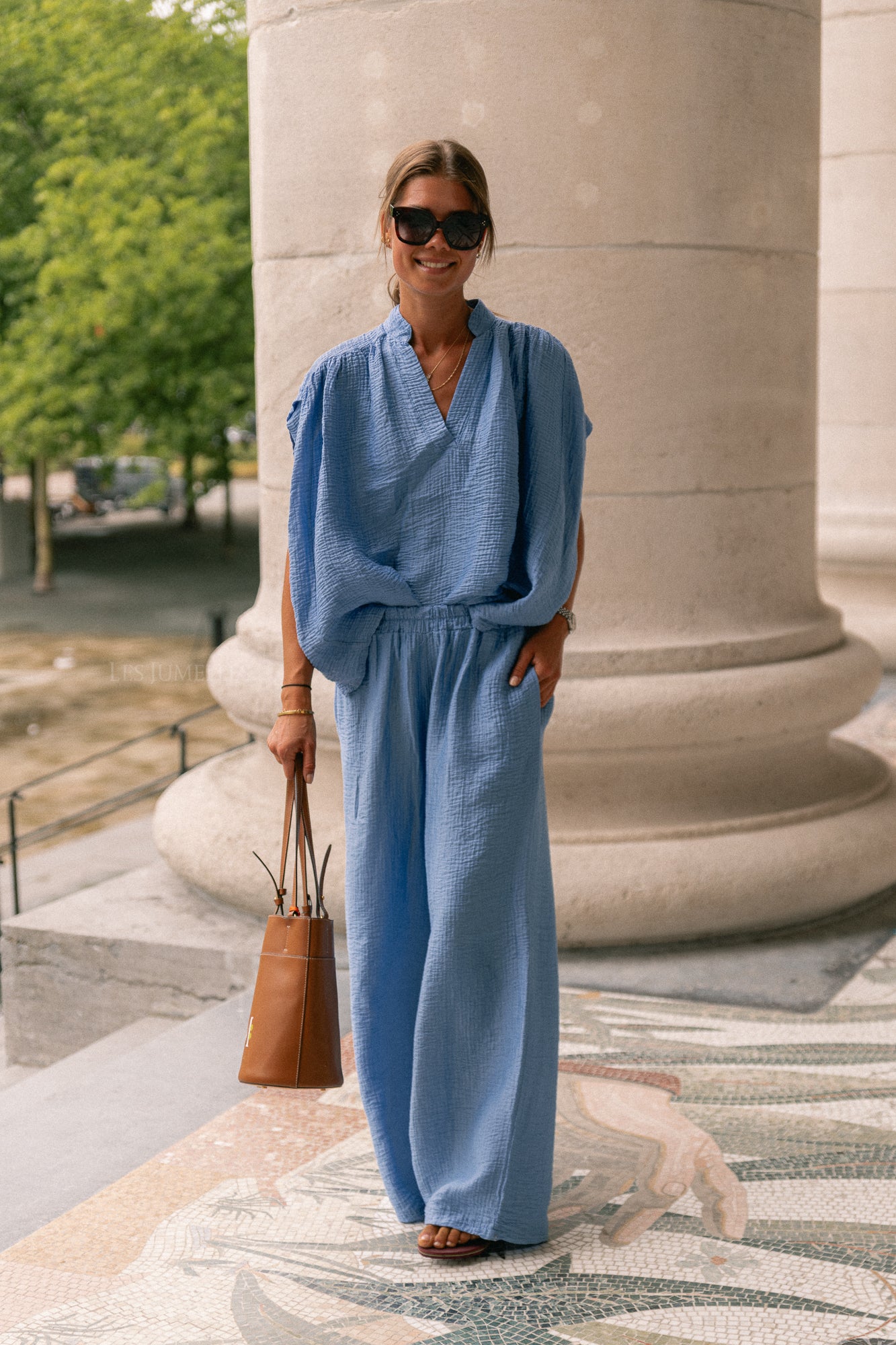 Chemise Celia SS bleu lavande