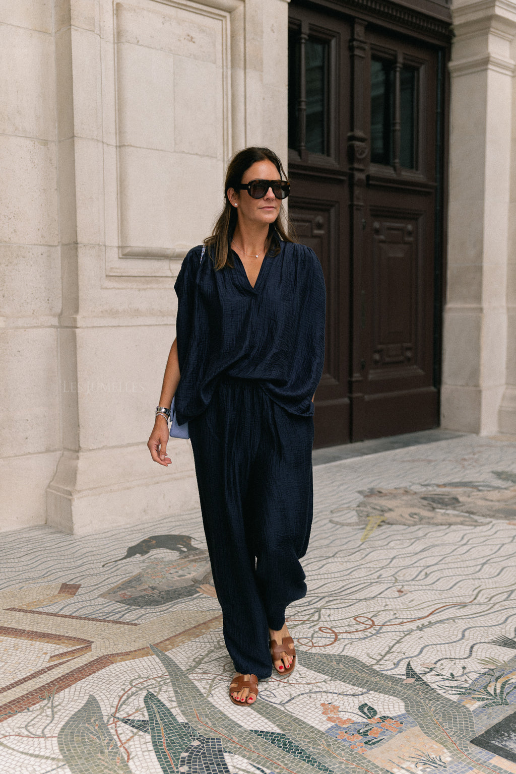 Celia wide pants navy