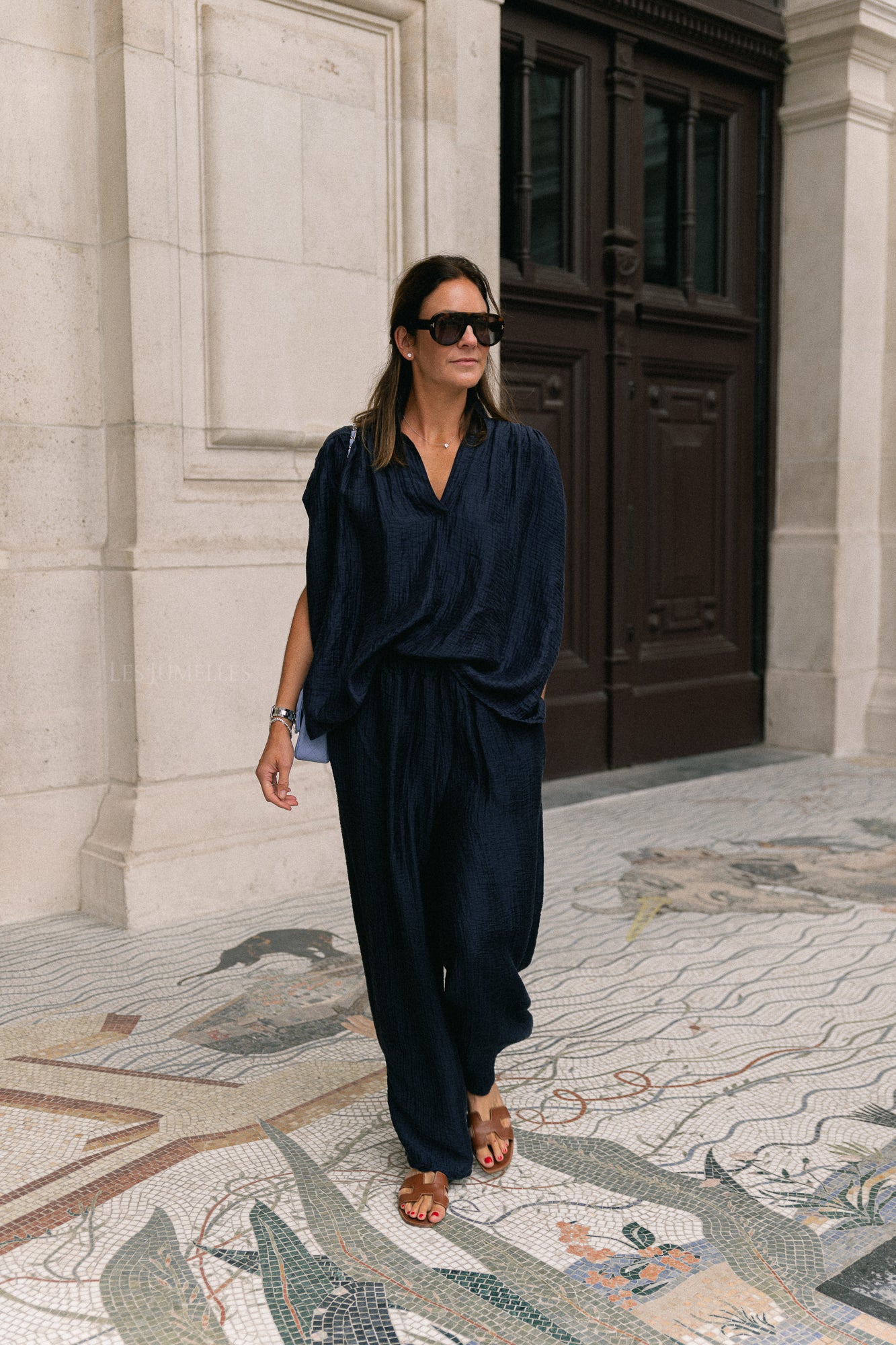 Celia wide pants navy