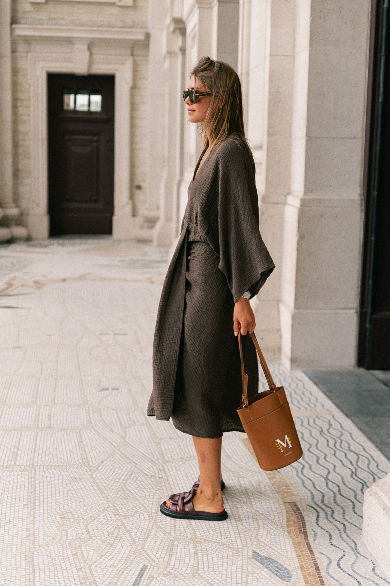 Robe longue Helen chocolat chaud