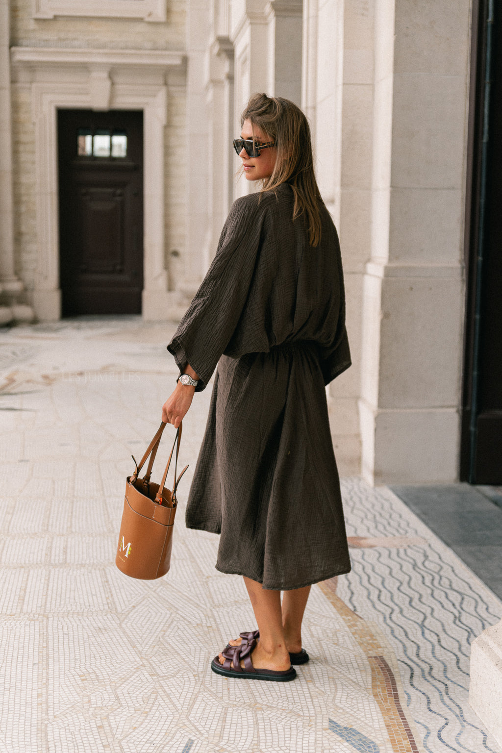 Robe longue Helen chocolat chaud