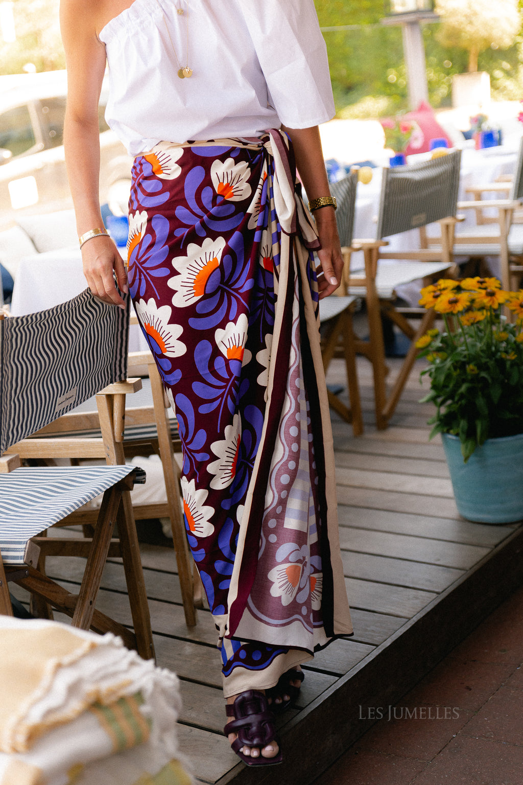 Daisy print pareo - multicolor