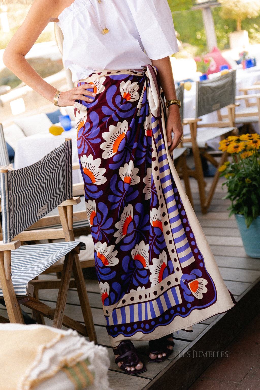 Daisy print pareo - multicolor