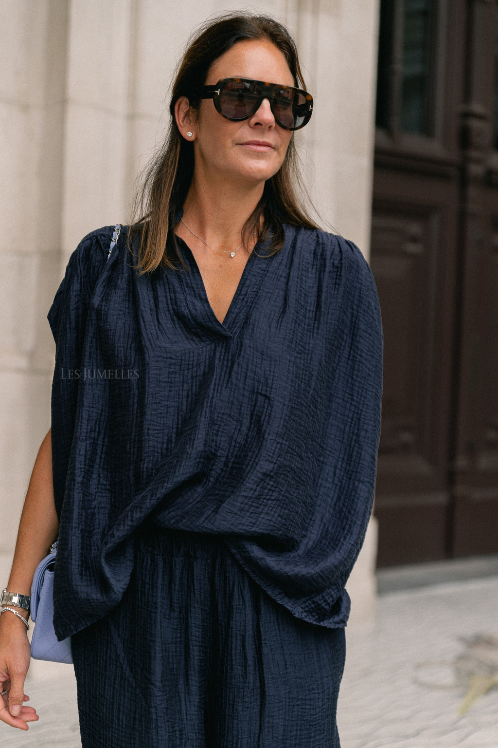 Chemise Celia SS bleu marine