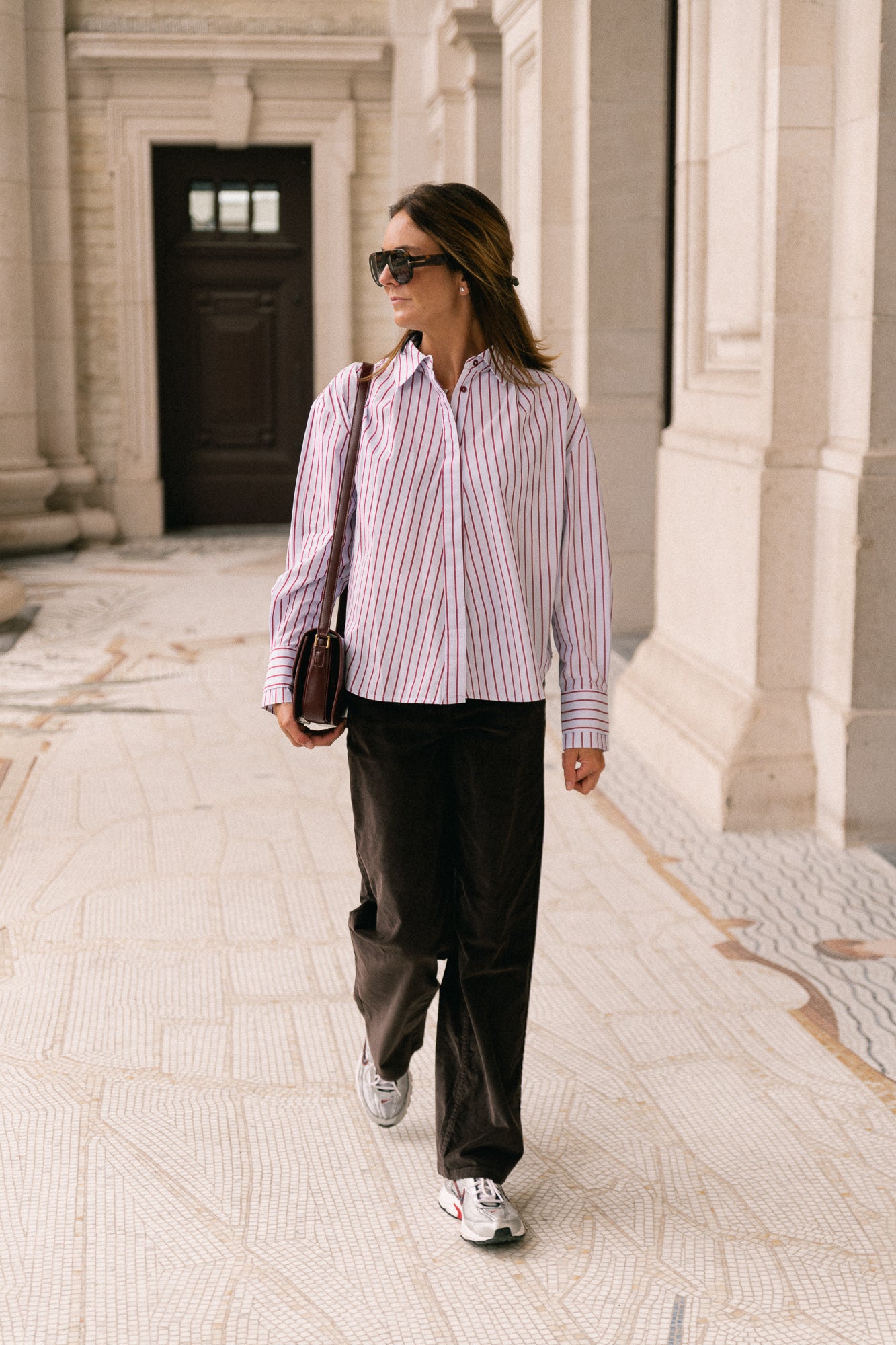 SLFWide Runa corduroy pant chocolate torte