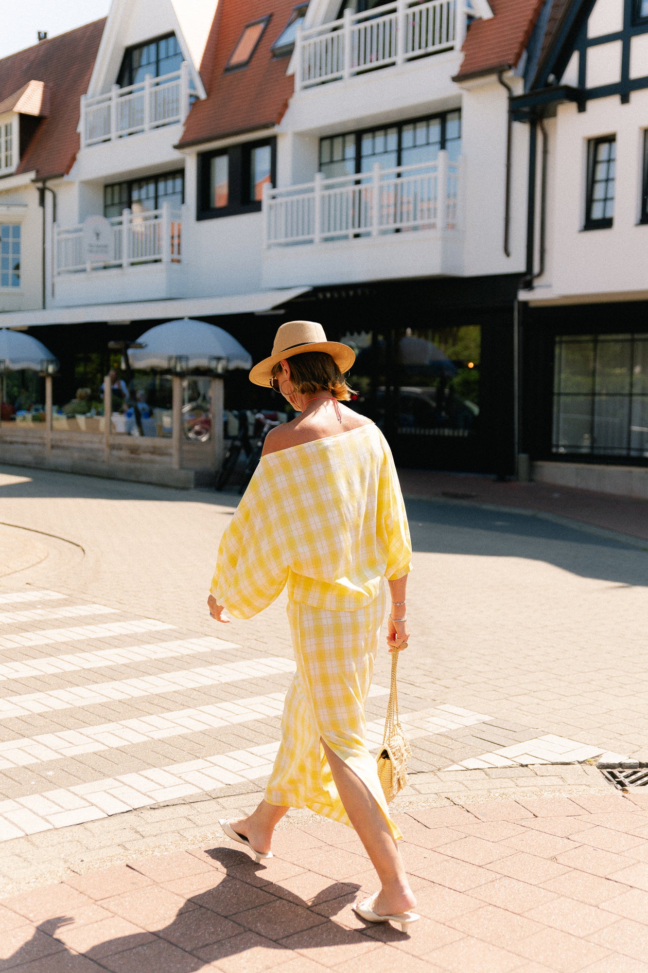 Cosette big checks blouse yellow
