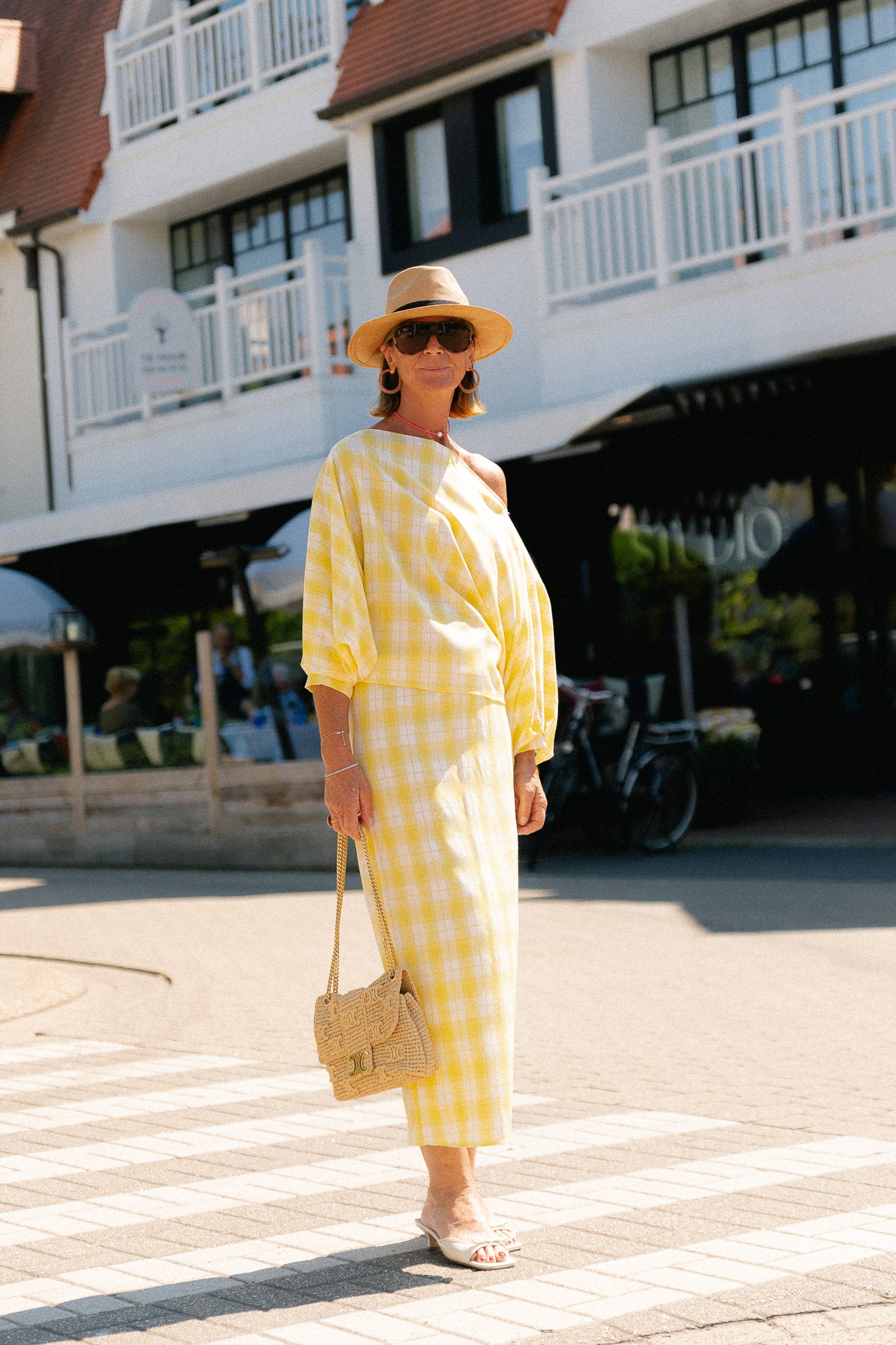 Cosette big checks blouse yellow
