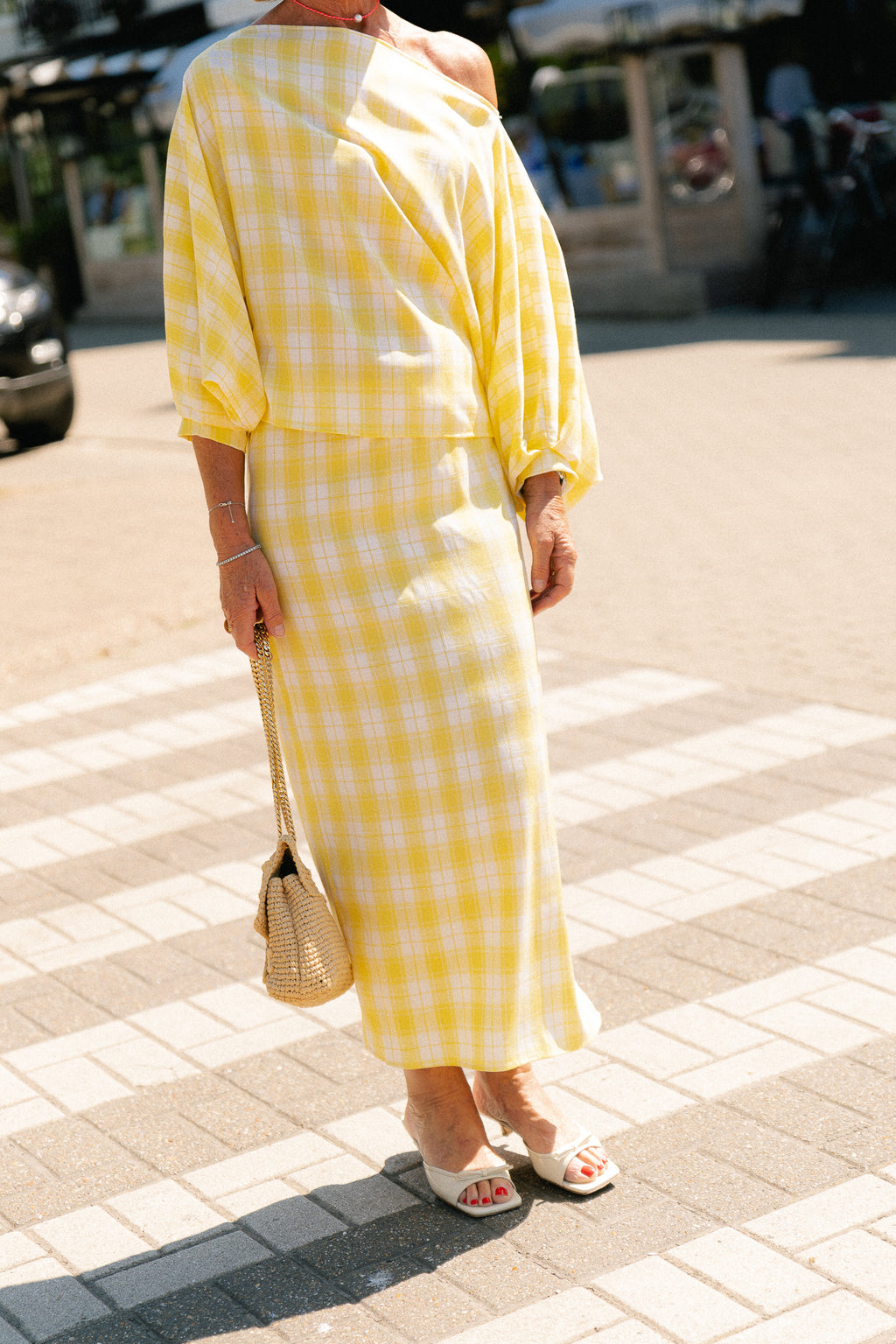 Cosette big checks blouse yellow
