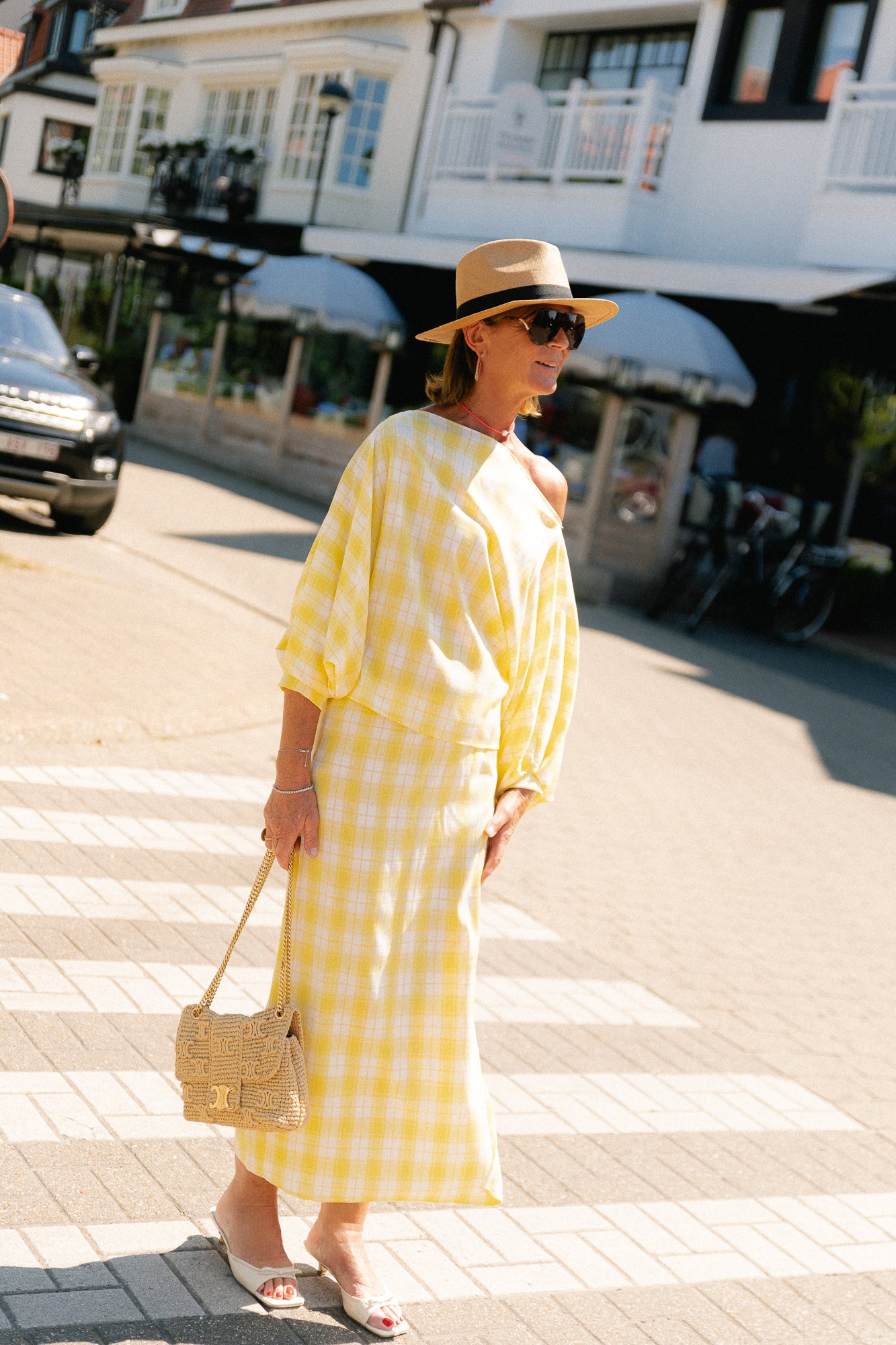 Cosette big checks skirt yellow
