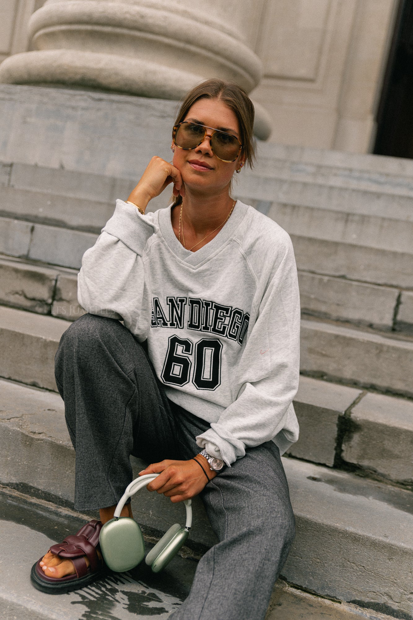 San Diego sweater light grey melange