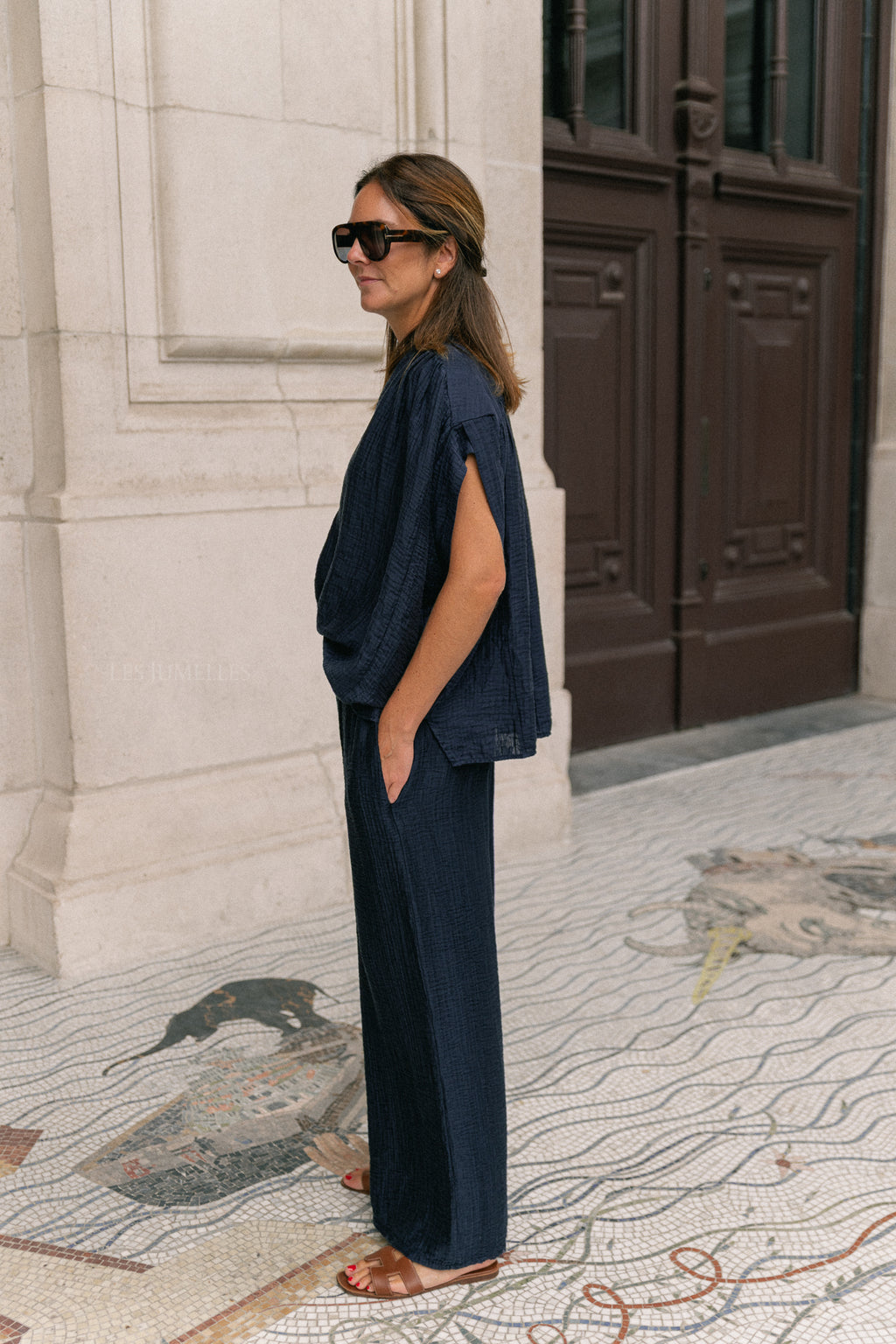 Chemise Celia SS bleu marine