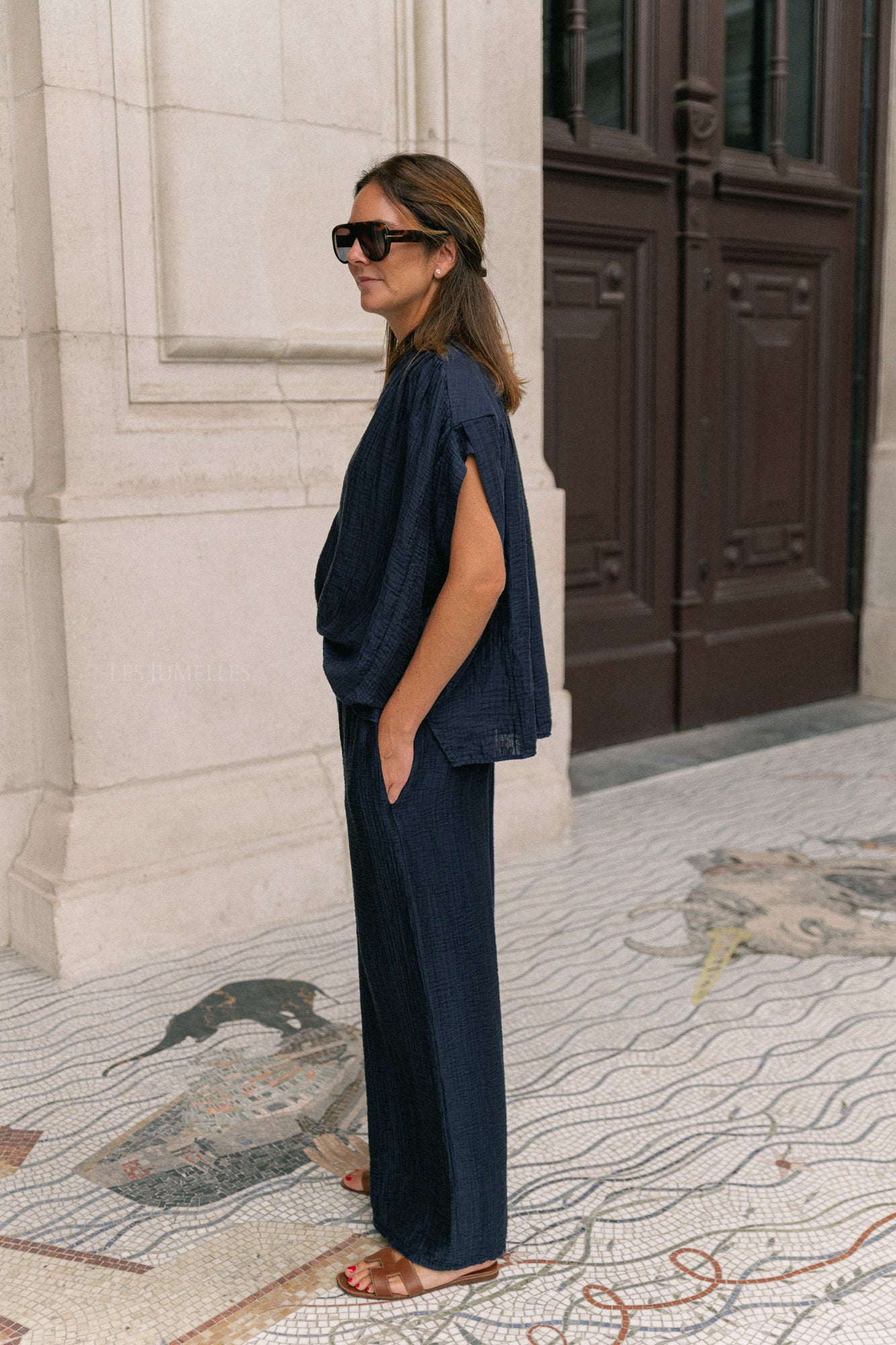 Chemise Celia SS bleu marine