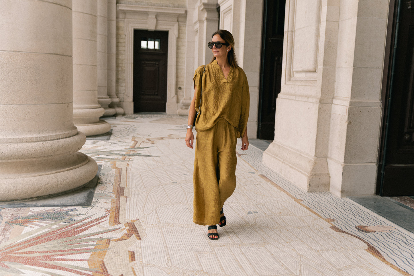 Celia SS shirt ochre
