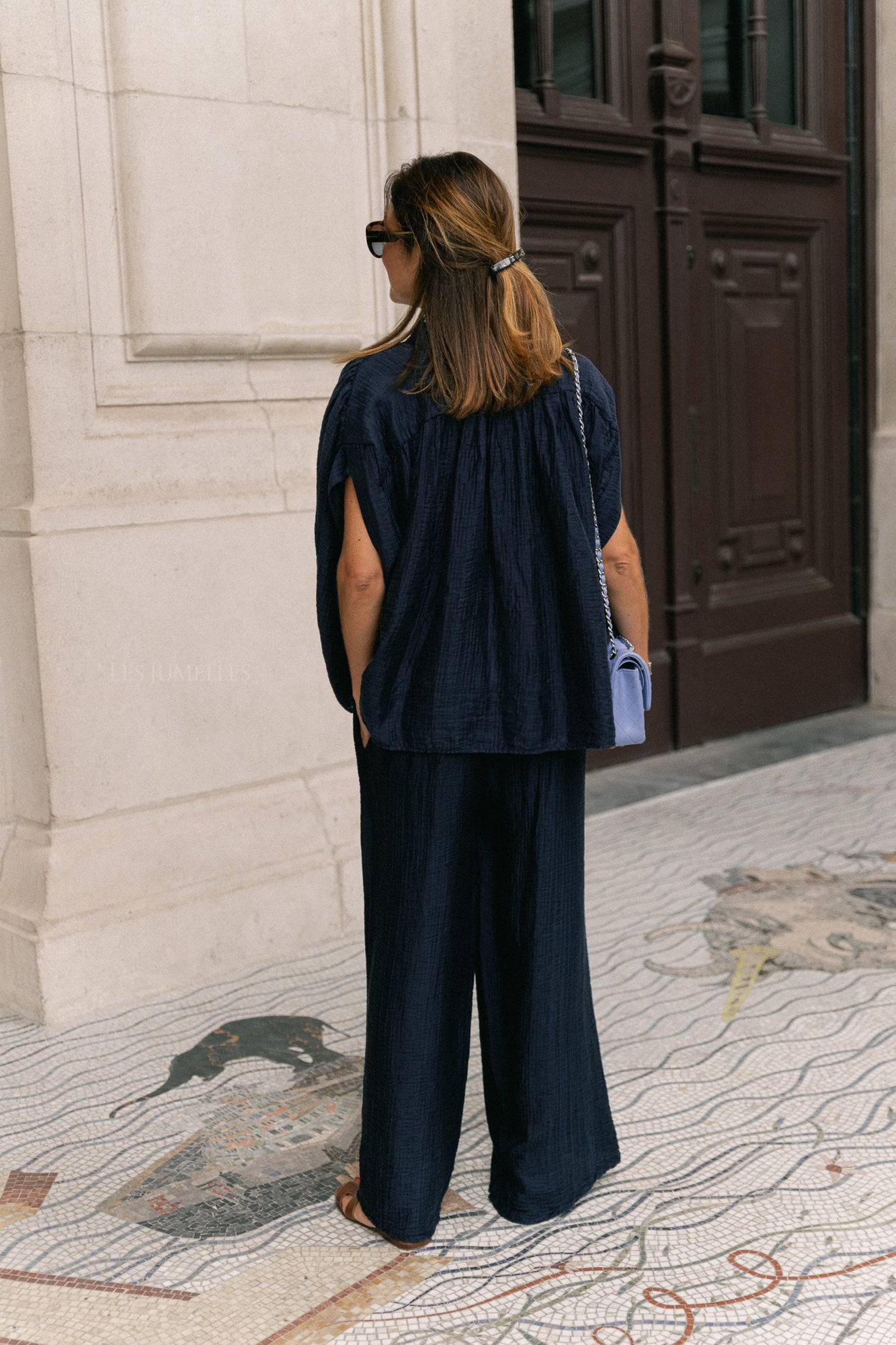 Chemise Celia SS bleu marine