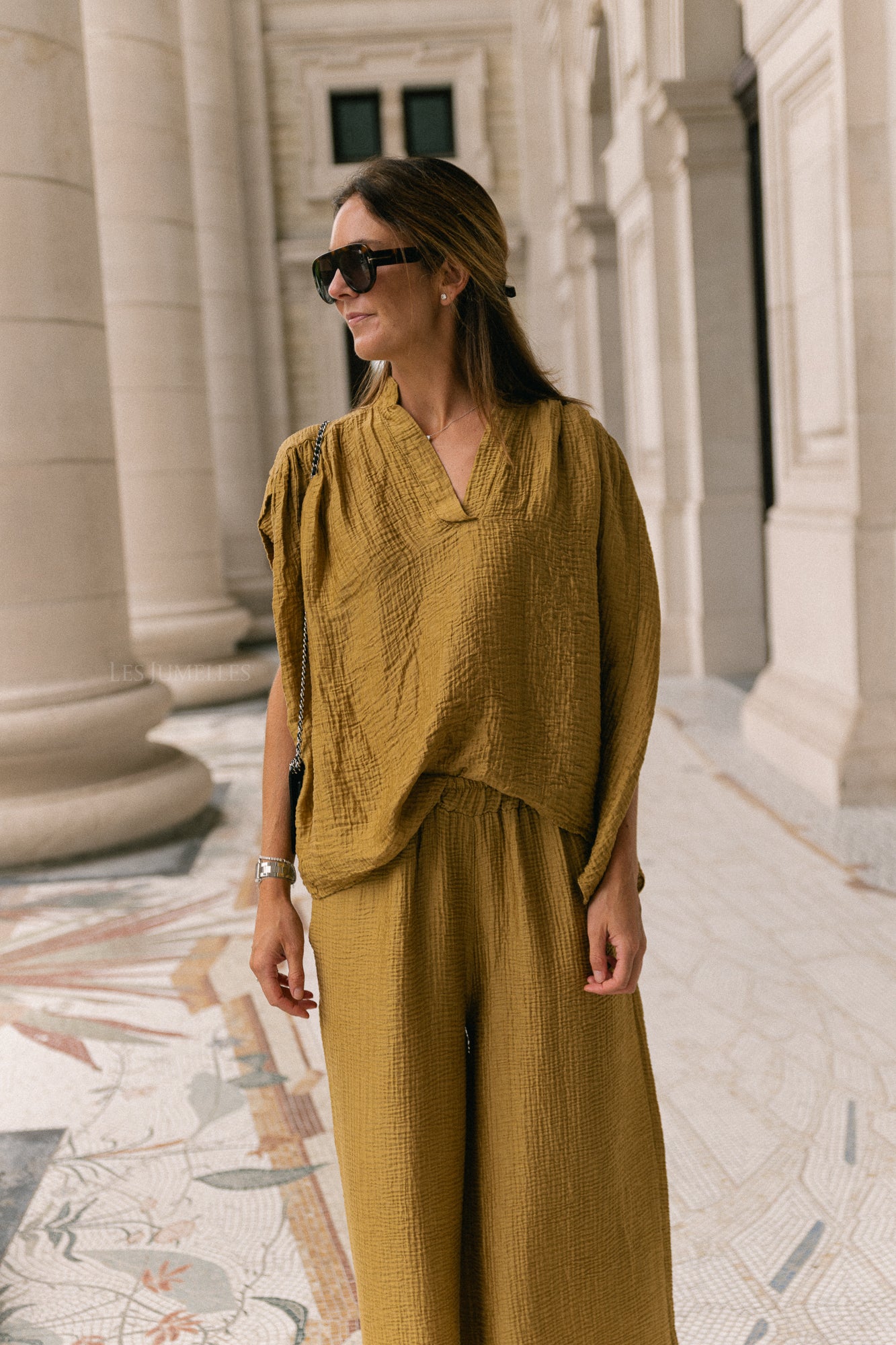 Celia SS shirt ochre