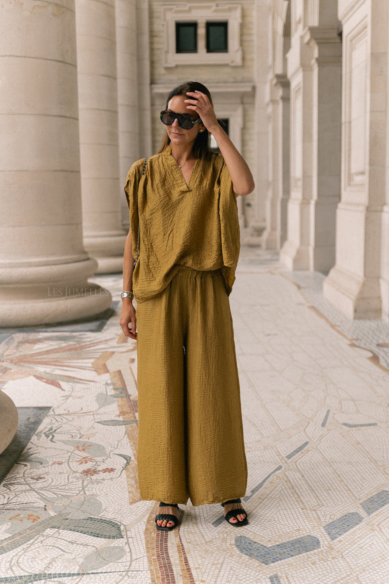Celia SS shirt ochre