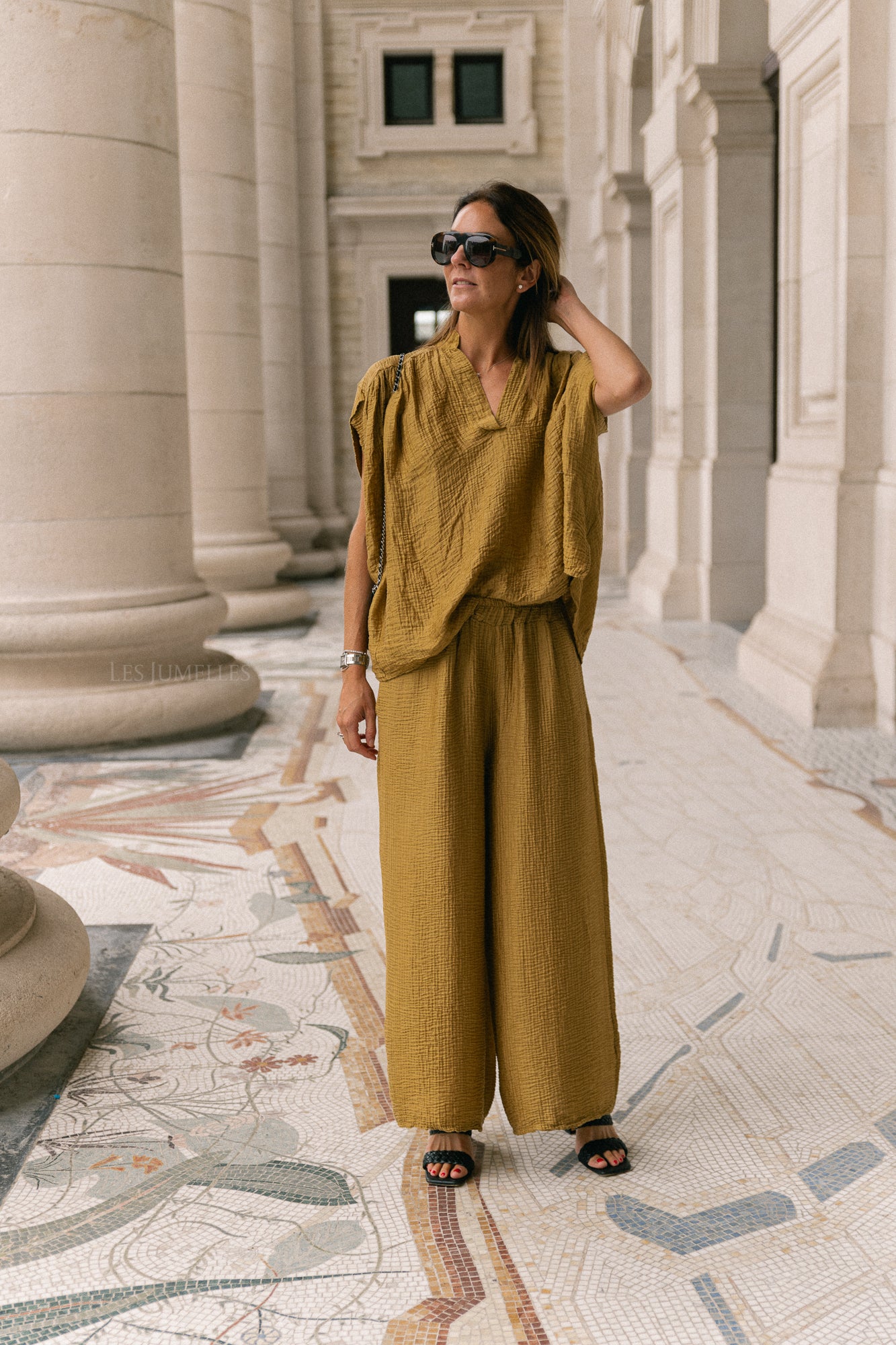 Celia wide pants ochre