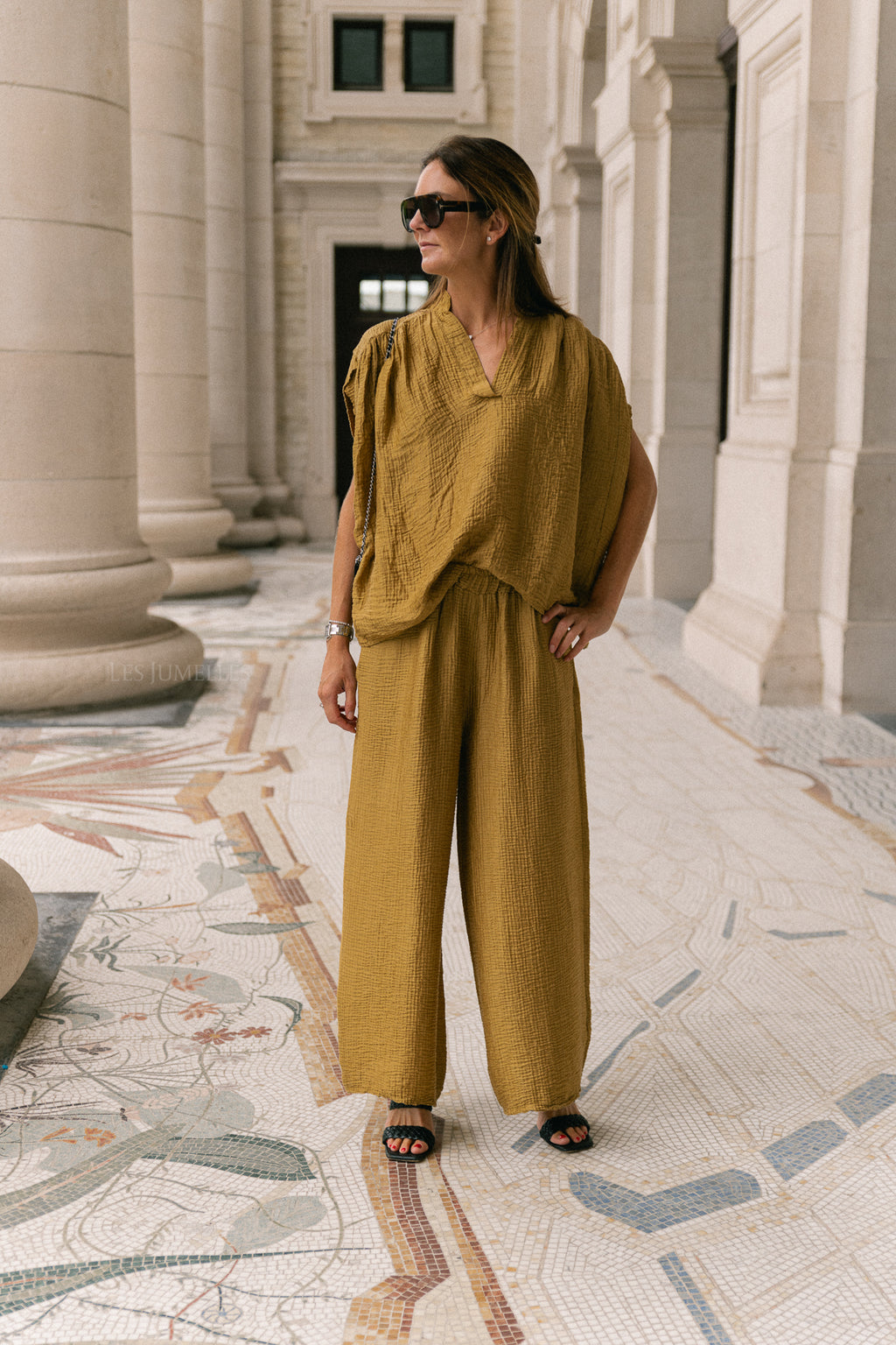Celia wide pants ochre