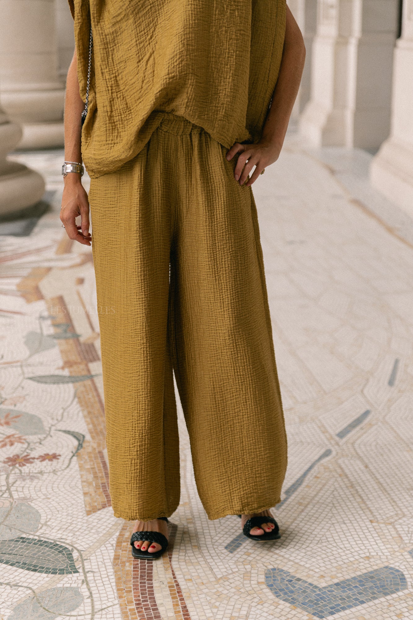 Celia wide pants ochre