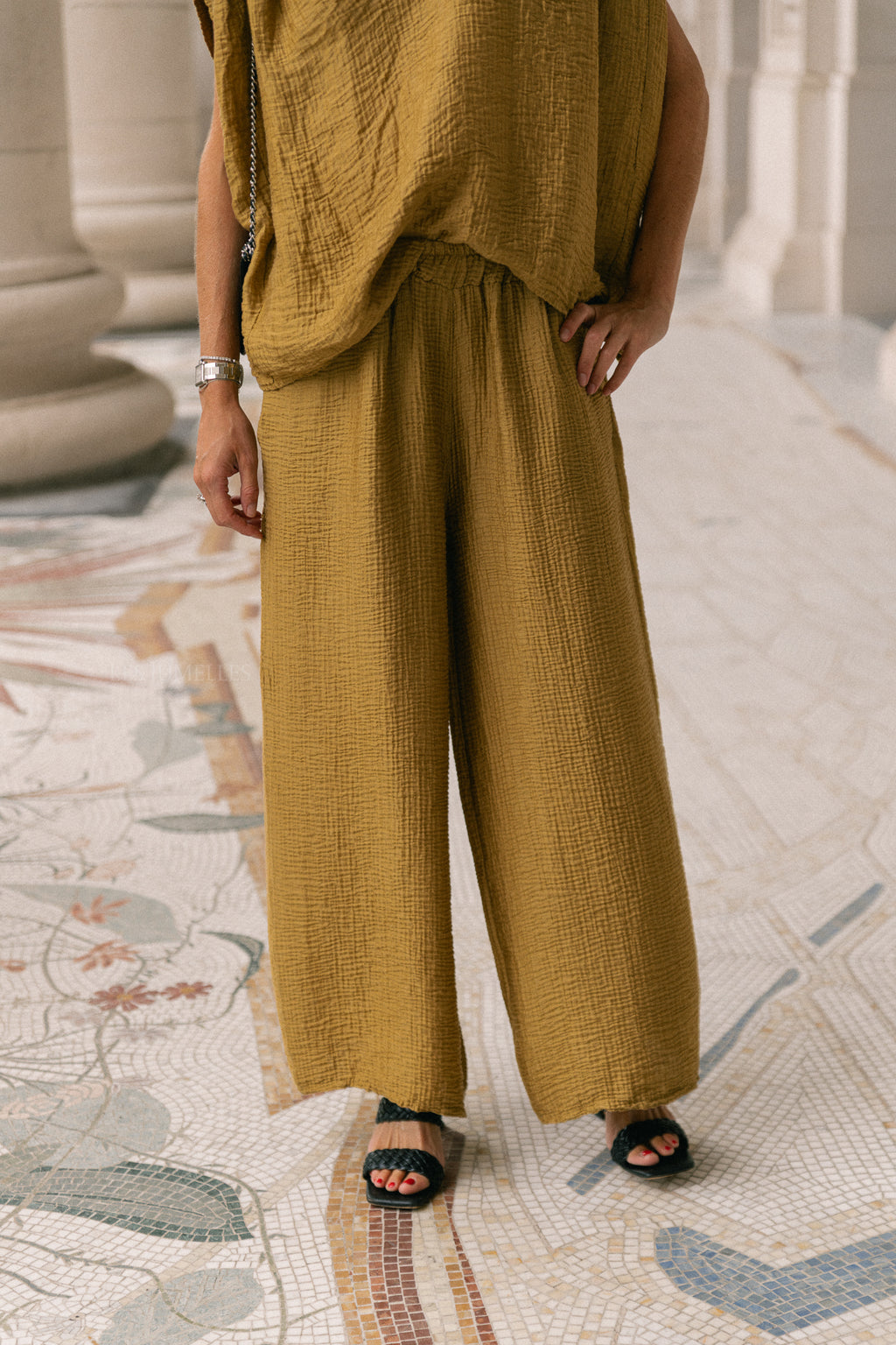 Celia wide pants ochre