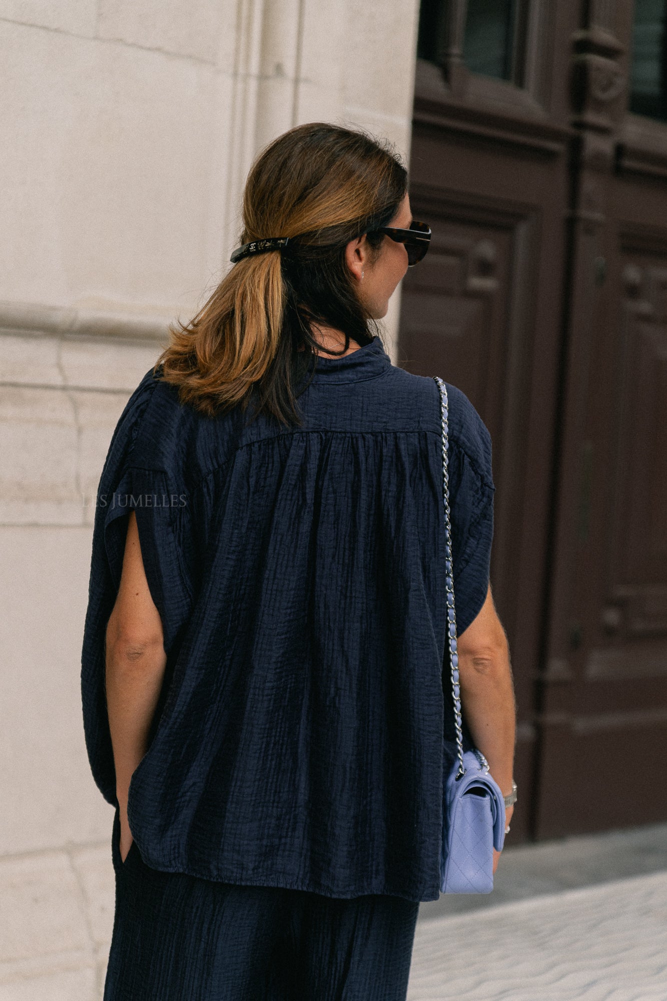 Chemise Celia SS bleu marine