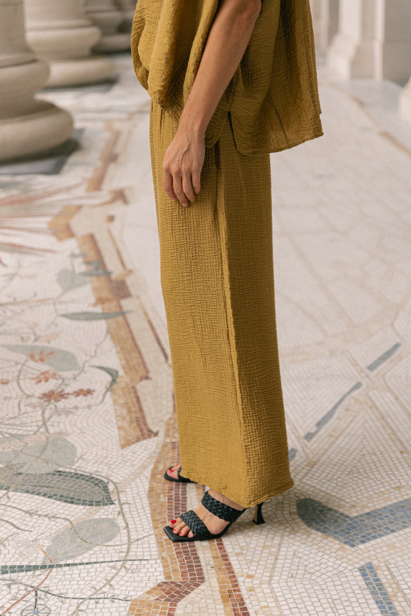 Celia wide pants ochre