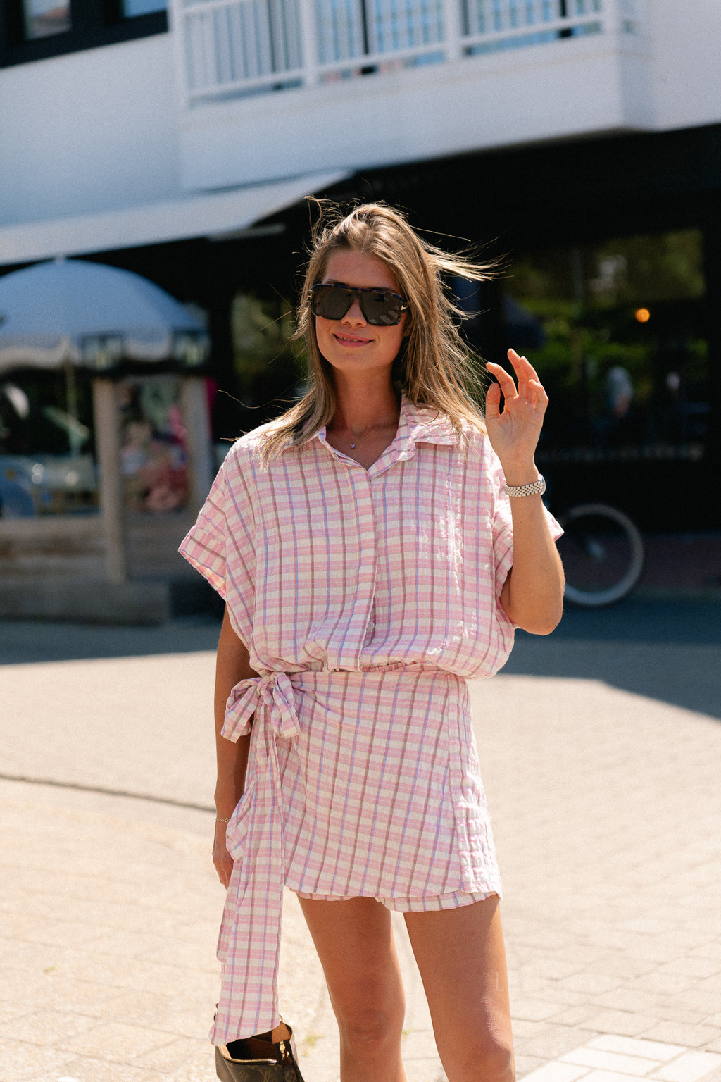 Juliette SS checkered shirt multicolor
