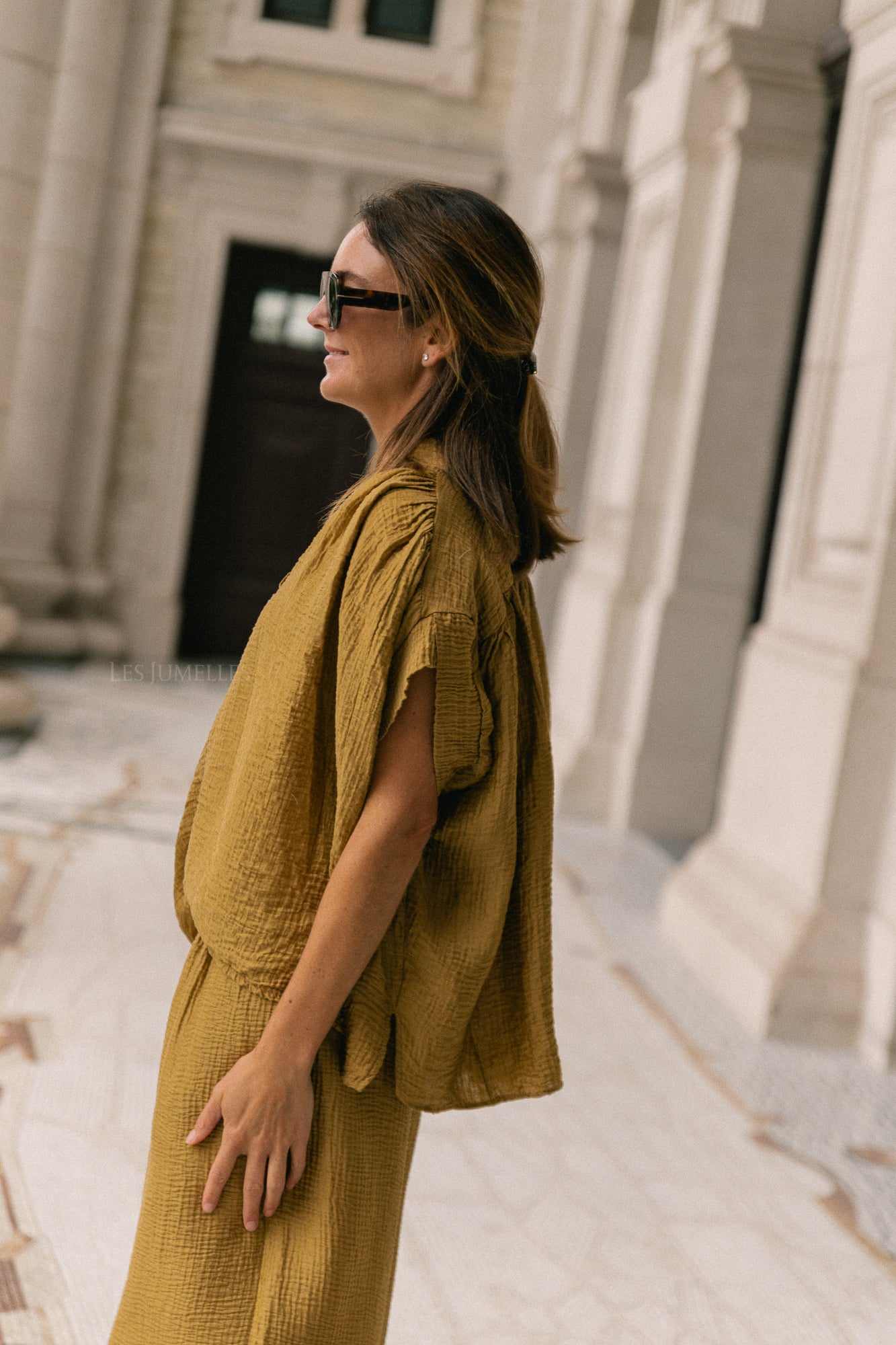 Celia SS shirt ochre