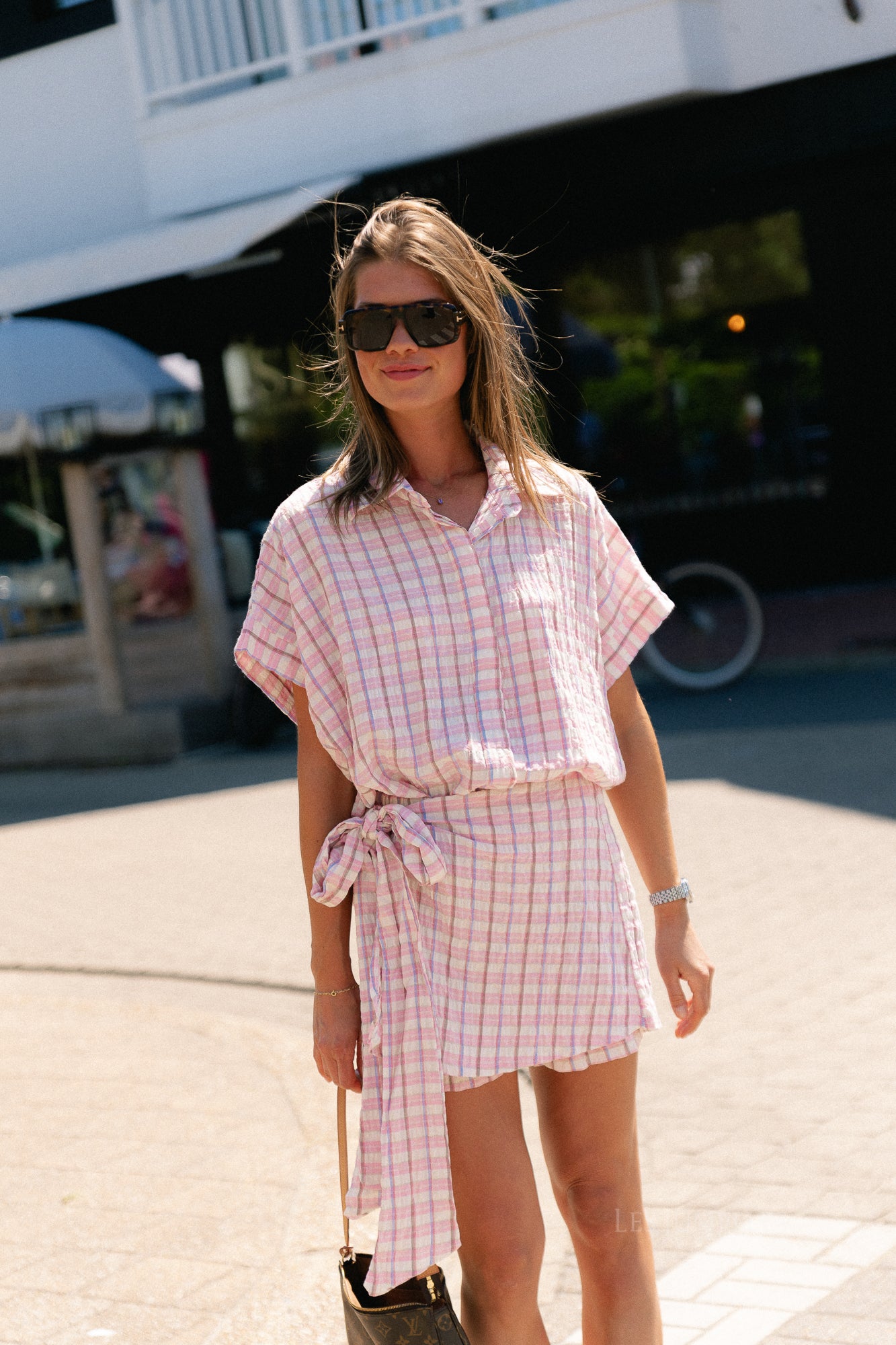 Juliette SS checkered shirt multicolor