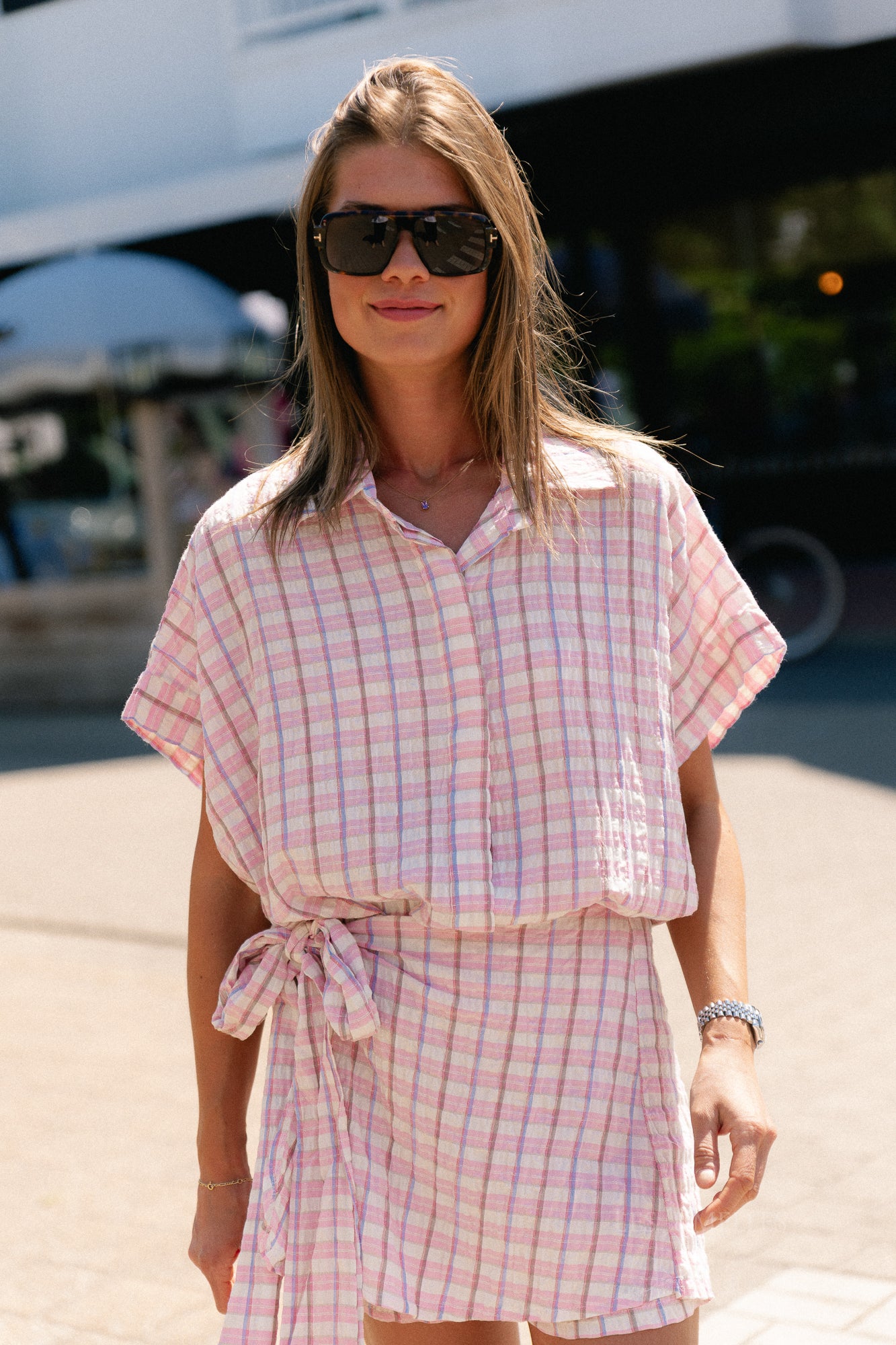 Juliette SS checkered shirt multicolor