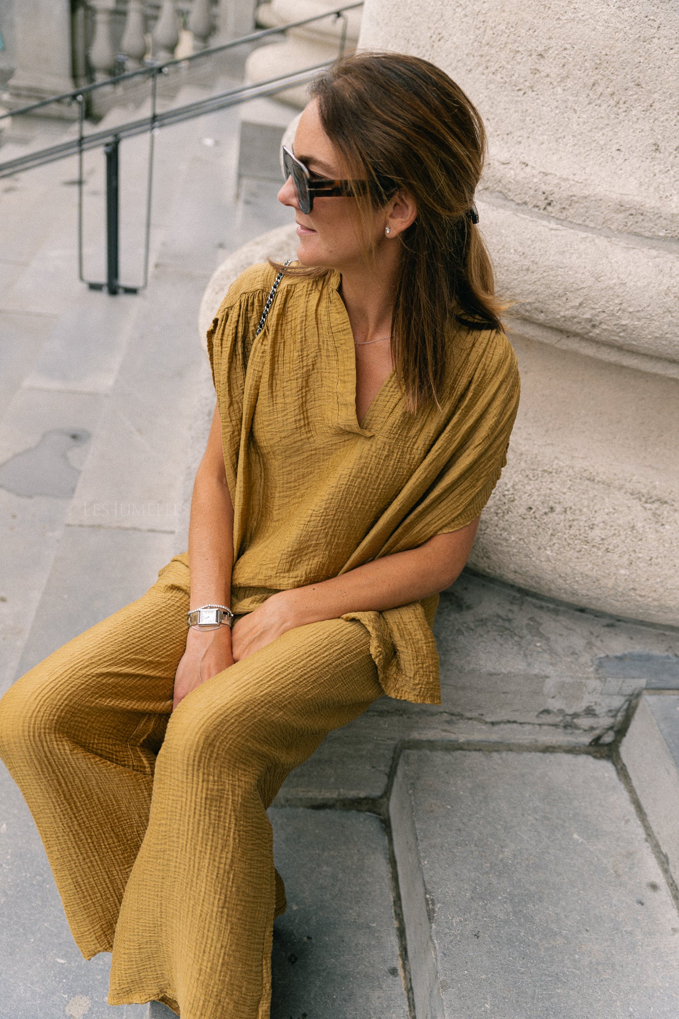 Celia SS shirt ochre